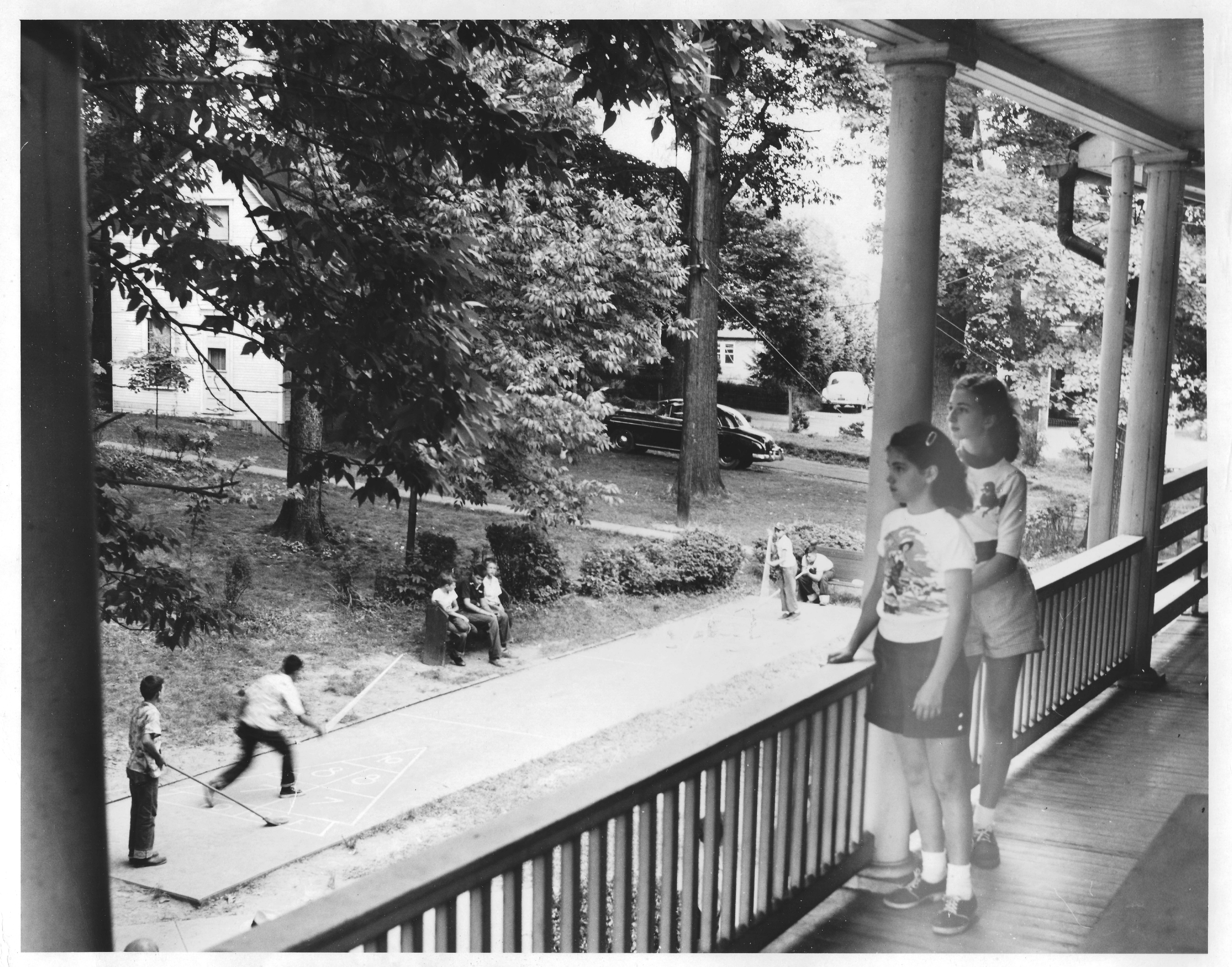 View of shuffleboard court from hotel 2nd floor balcony View of shuffleboard court from hotel 2nd floor balcony