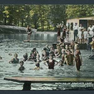 Postcard: Lake Swimming & Bathhouse Postcard: Lake Swimming & Bathhouse