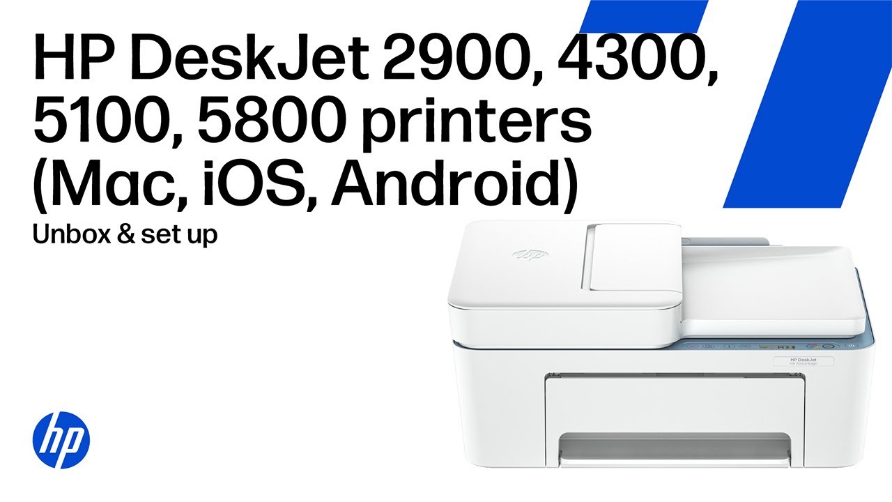 Unbox & set up (Mac, iOS, Android) | HP DeskJet 2900, 4300, 5100, 5800 printer series Unbox & set up (Mac, iOS, Android) | HP DeskJet 2900, 4300, 5100, 5800 printer series