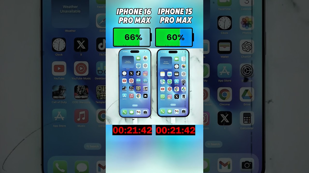 iPhone 16 Pro Max vs iPhone 15 Pro Max: Tes Pengisian Ultimate! WHO lebih cepat?#Shorts#ViralVideo iPhone 16 Pro Max vs iPhone 15 Pro Max: Tes Pengisian Ultimate! WHO lebih cepat?#Shorts#ViralVideo