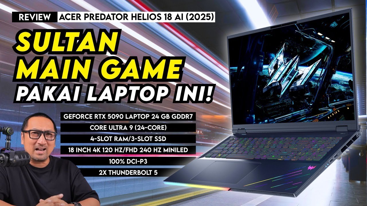 Game Laptop Rajanya? Super Kencang & Super Mewah: Tinjau Acer Predator Helios 18 AI (2025) Game Laptop Rajanya? Super Kencang & Super Mewah: Tinjau Acer Predator Helios 18 AI (2025)