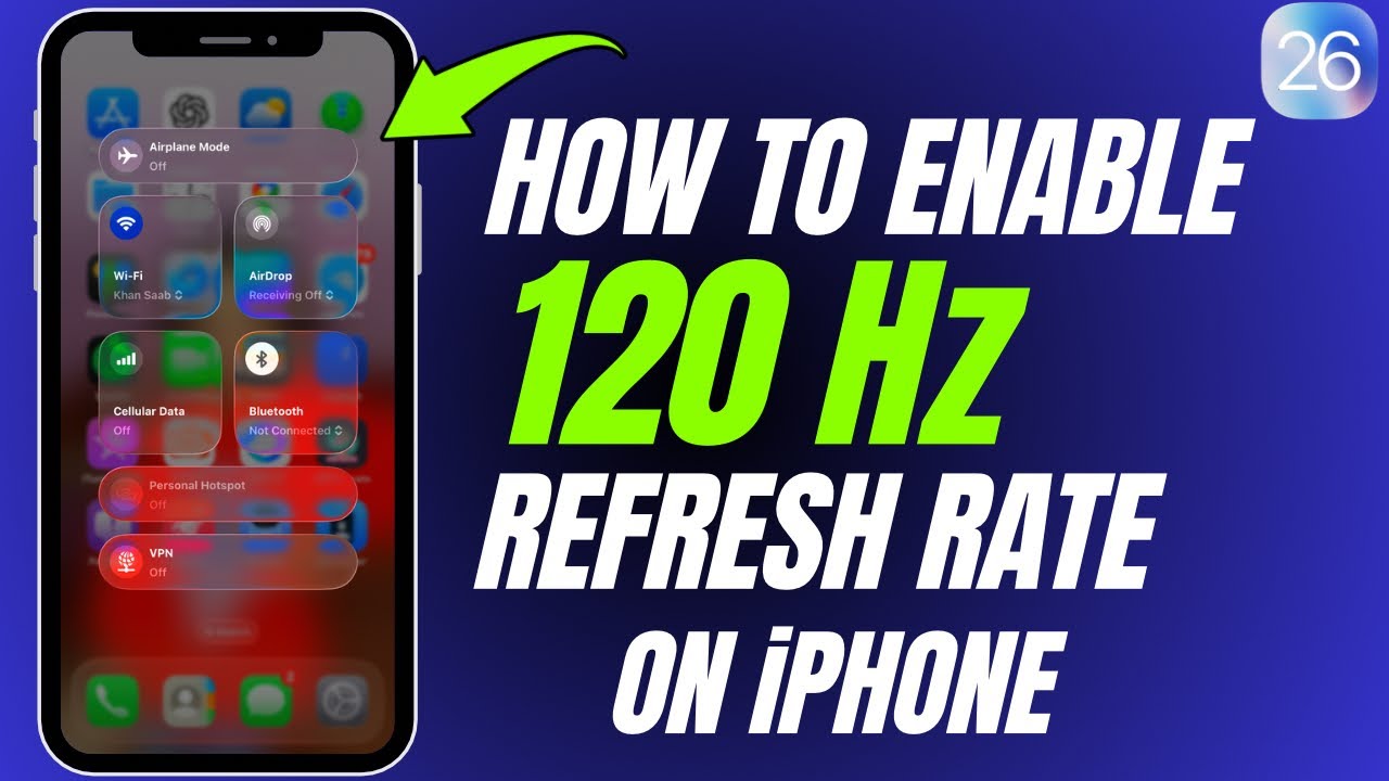 Cara Mengaktifkan 120 Hz Refresh Rate di iPhone! Cara Mengaktifkan 120 Hz Refresh Rate di iPhone!