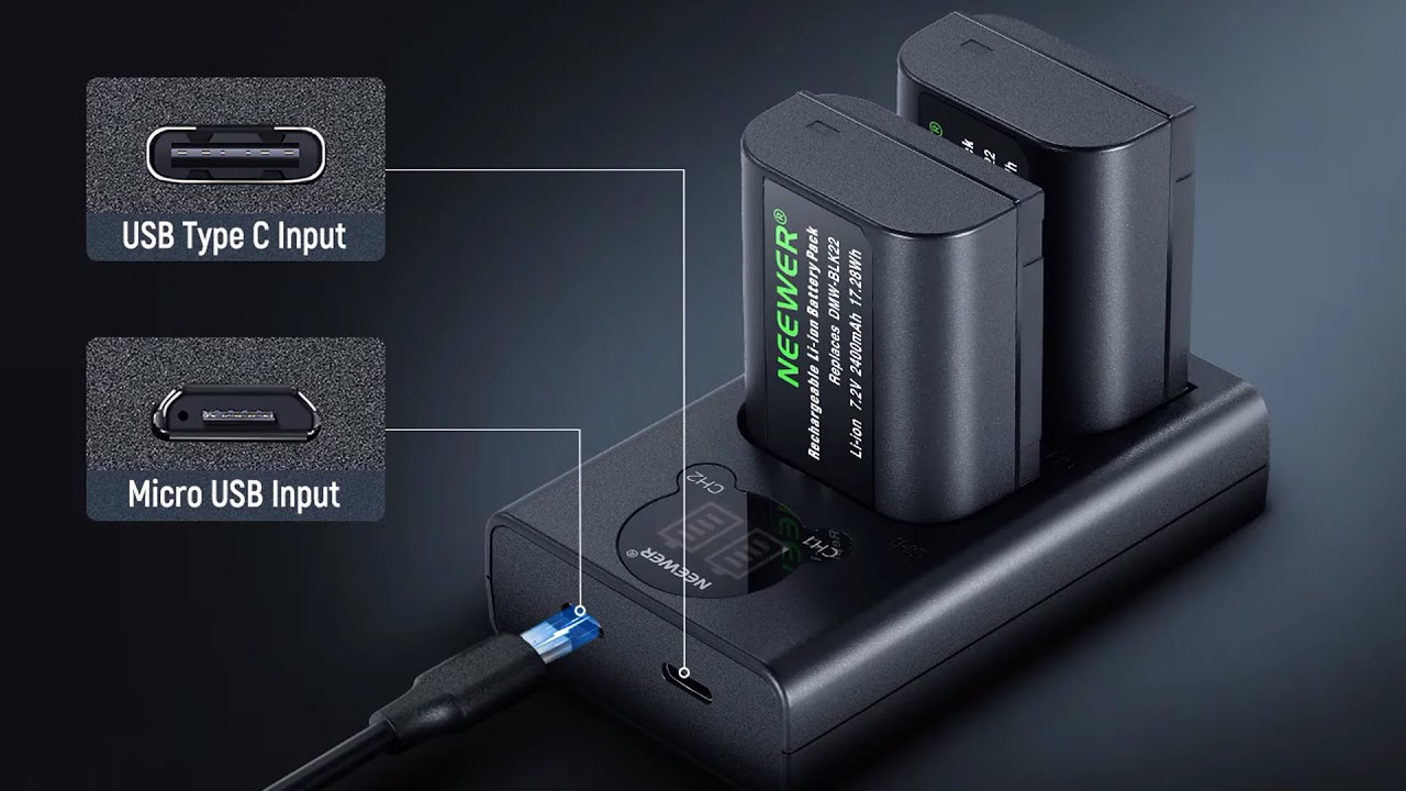 Panasonic Lumix DMW-BLK22 Neewer Replacement Battery & Charger TDMW-BLK22 Panasonic Lumix DMW-BLK22 Neewer Replacement Battery & Charger TDMW-BLK22