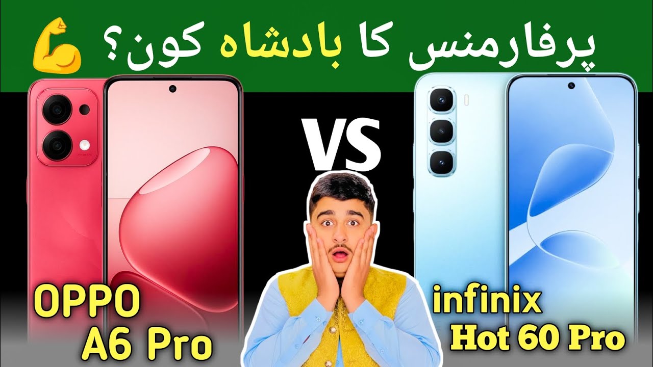 Oppo A6 Pro vs Infinix Hot 60 Pro  Full Comparison | Camera, Battery & Performance Test Oppo A6 Pro vs Infinix Hot 60 Pro  Full Comparison | Camera, Battery & Performance Test