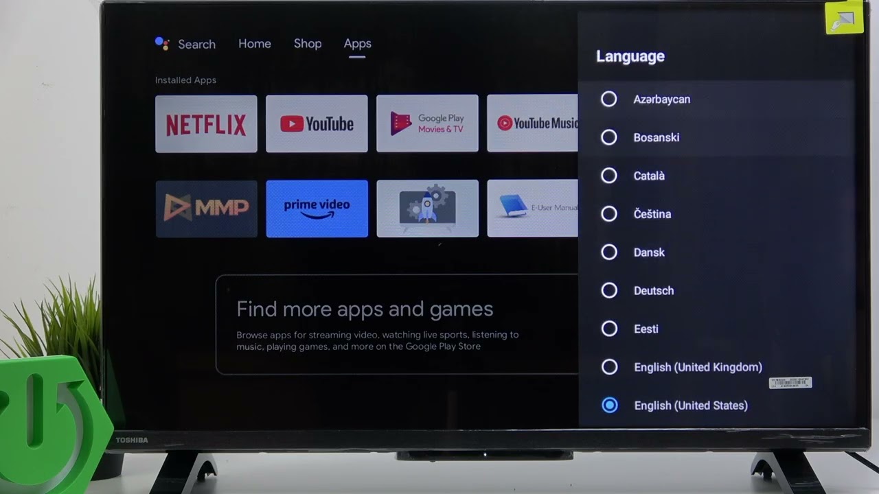 TOSHIBA Android TV – How to Change Language Settings TOSHIBA Android TV – How to Change Language Settings