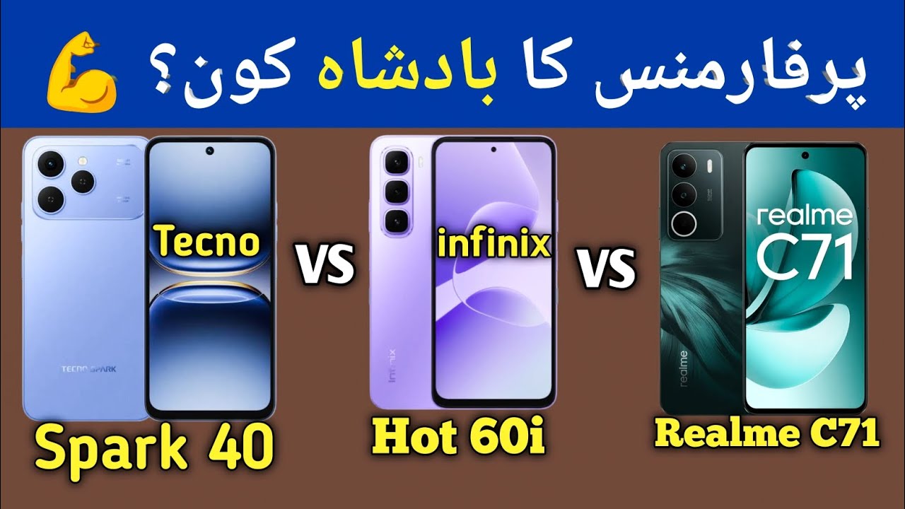 Tecno Spark 40 vs Infinix Hot 60i vs Realme C71  Best Budget Phone 2025? Full Comparison Tecno Spark 40 vs Infinix Hot 60i vs Realme C71  Best Budget Phone 2025? Full Comparison