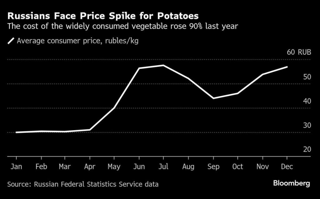 Russia Cuts Duties, Turns to Imports to Halt Potato Price Surge Russia Cuts Duties, Turns to Imports to Halt Potato Price Surge