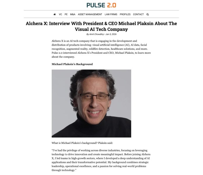 Alchera X Showcases Innovation at CES 2026 with Featured Executive Profile Alchera X Showcases Innovation at CES 2026 with Featured Executive Profile