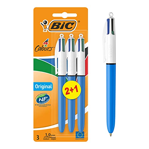 BIC 4 Colours Original Pens, Multi Coloured Pens All In One, Biro Pens...