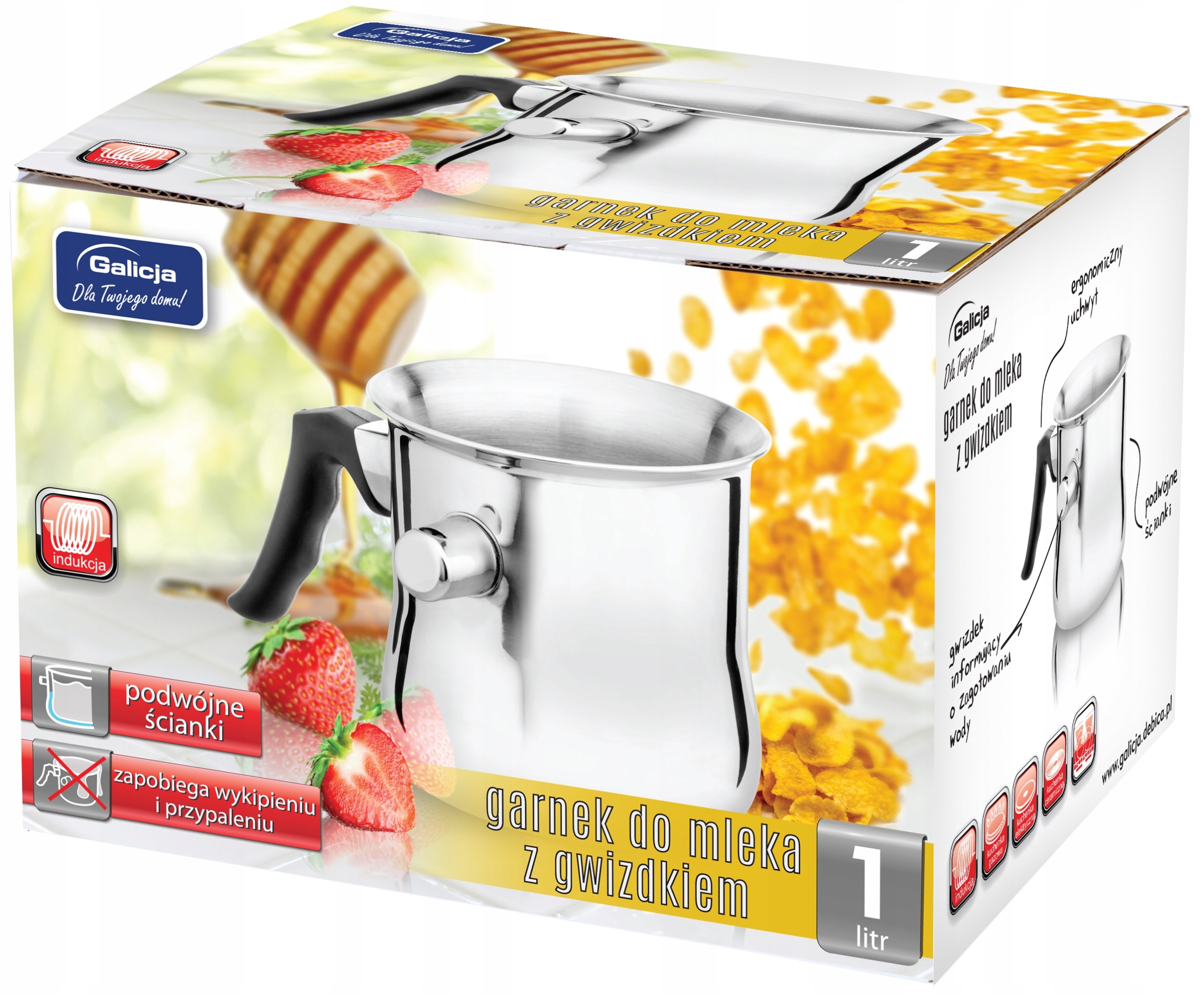 GALICJA Ricky Milk puodas 1 l su švilpuku