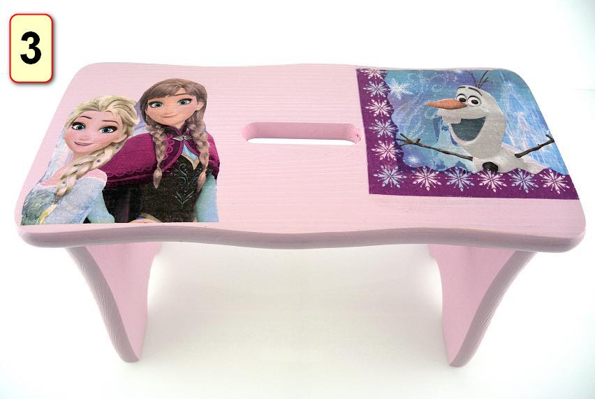 VIDUTINIS DEKUPAŽAS KĖDĖS RYCZKA STOOL Dekoruota pasakų kėdė 24 cm