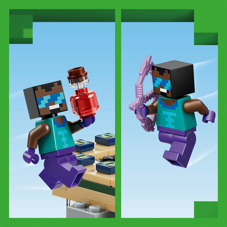 LEGO Minecraft kelionė per portalą į Netheringą
