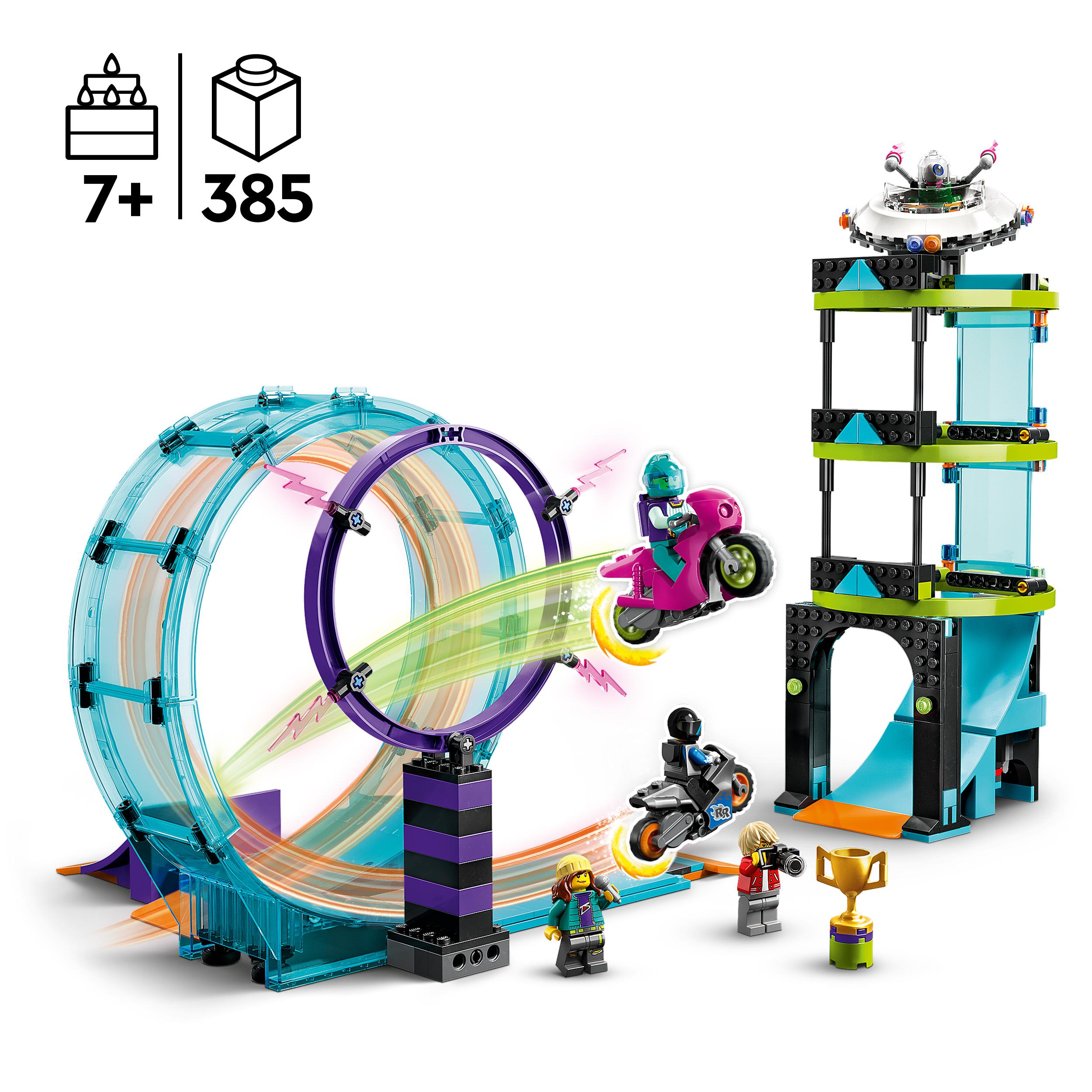 „LEGO Bricks Extreme Stunt Challenge“, 385 vienetai, PAKUOTĖS APRAŠYMAS