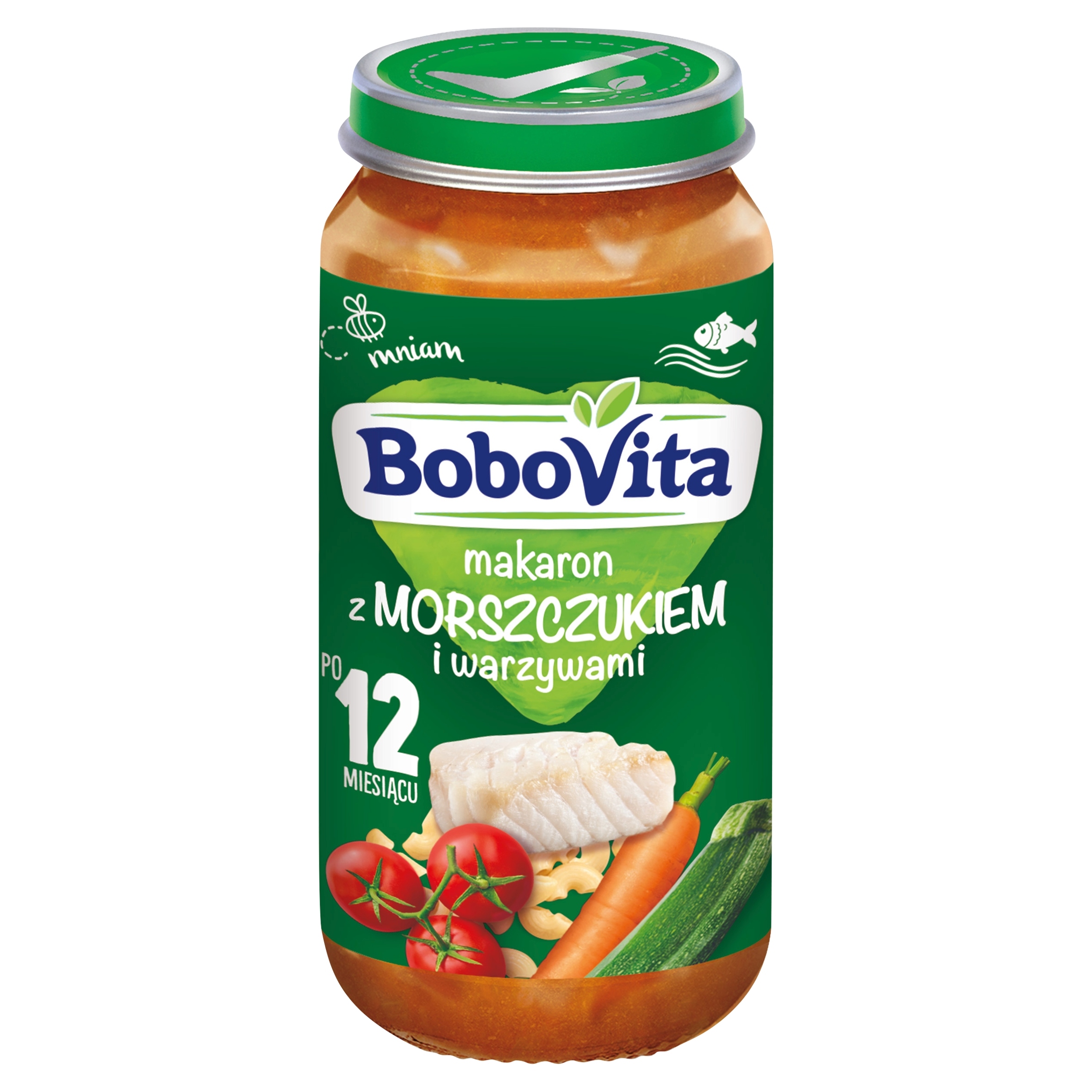 Bobovita Obiadek makaronai su lydekiais ir daržovėmis 12 m+ 250 g žuvies