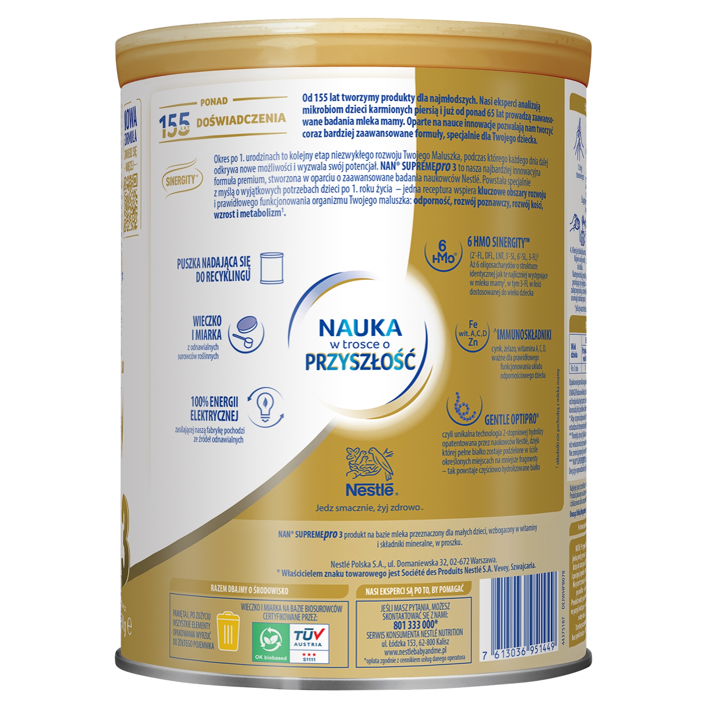 Nestlé NAN Supremepro 3 modifikuotas pienas 800g