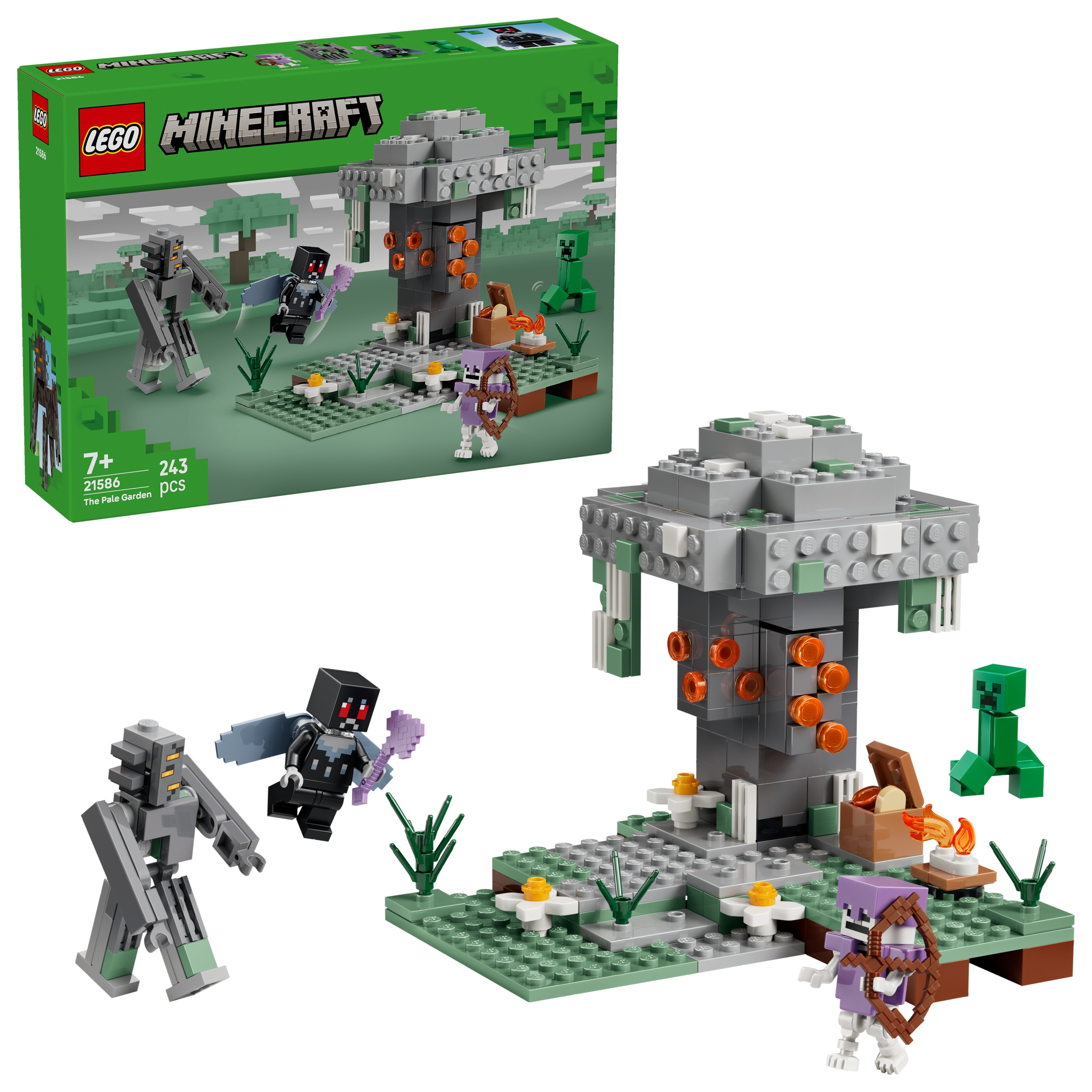 LEGO Minecraft kaladėlės Majkraft šviesios sodo figūrėlės dovana 7+ vaikams