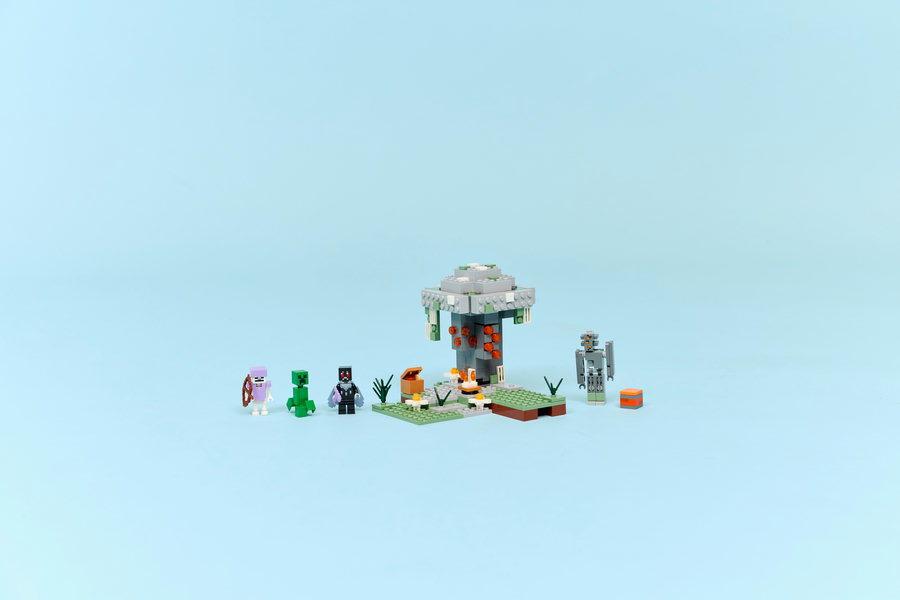 LEGO Minecraft kaladėlės Majkraft šviesios sodo figūrėlės dovana 7+ vaikams