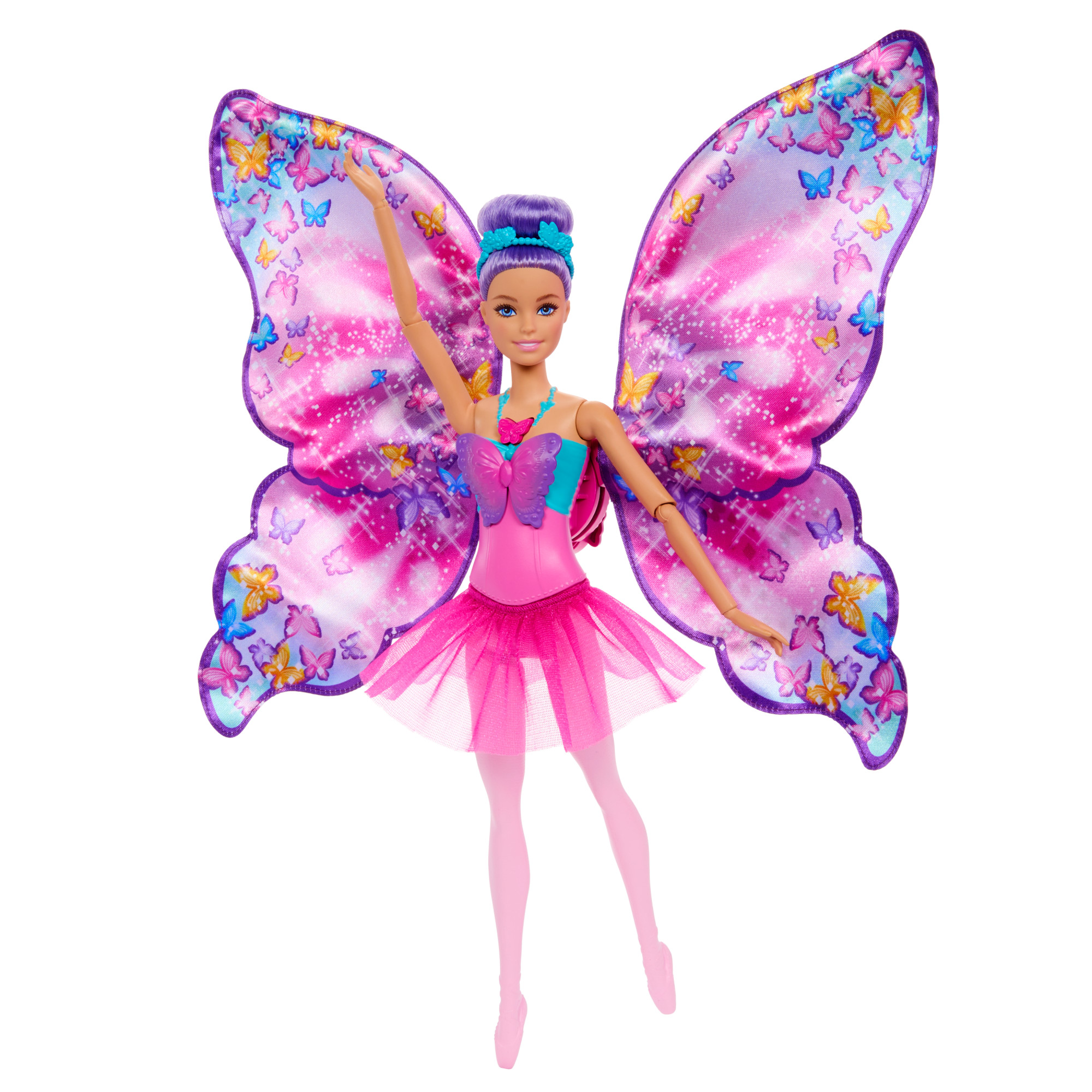 Barbie drugelio balerinė su transformacija ir sparnais