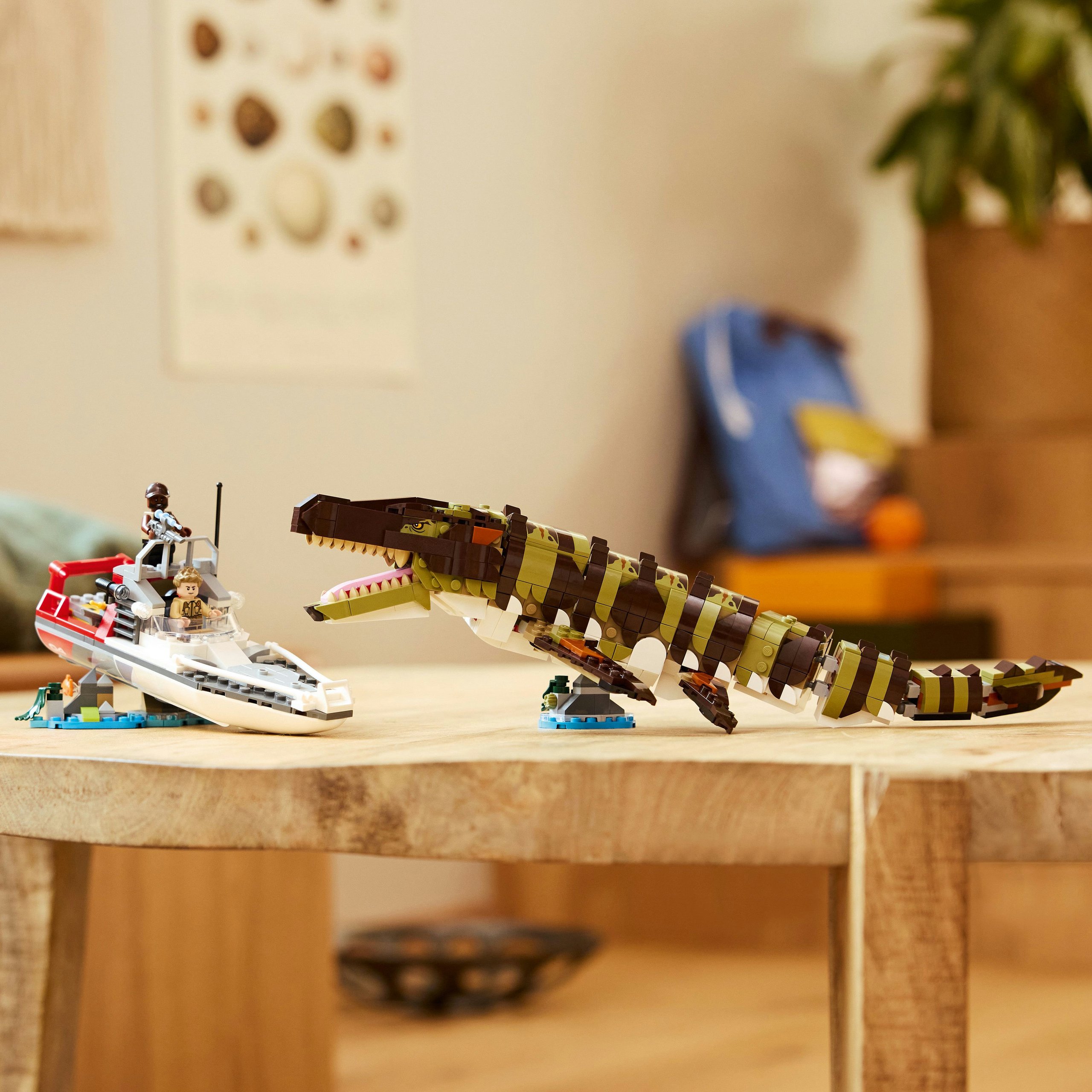 Lego Jurassic World laivo misija ir mozazauras 76974