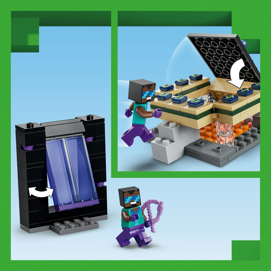 LEGO Minecraft kelionė per portalą į Netheringą