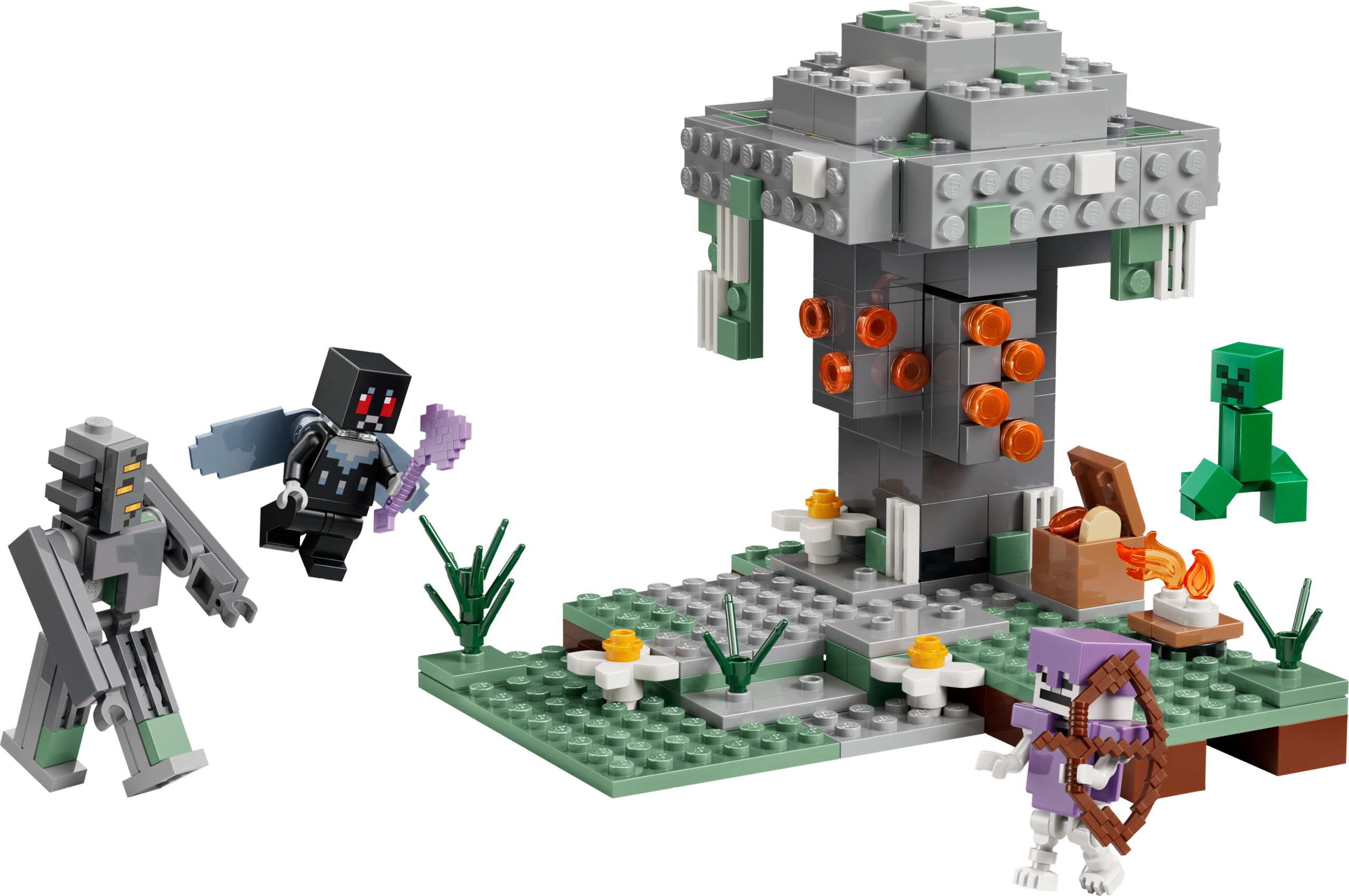 LEGO Minecraft kaladėlės Majkraft šviesios sodo figūrėlės dovana 7+ vaikams