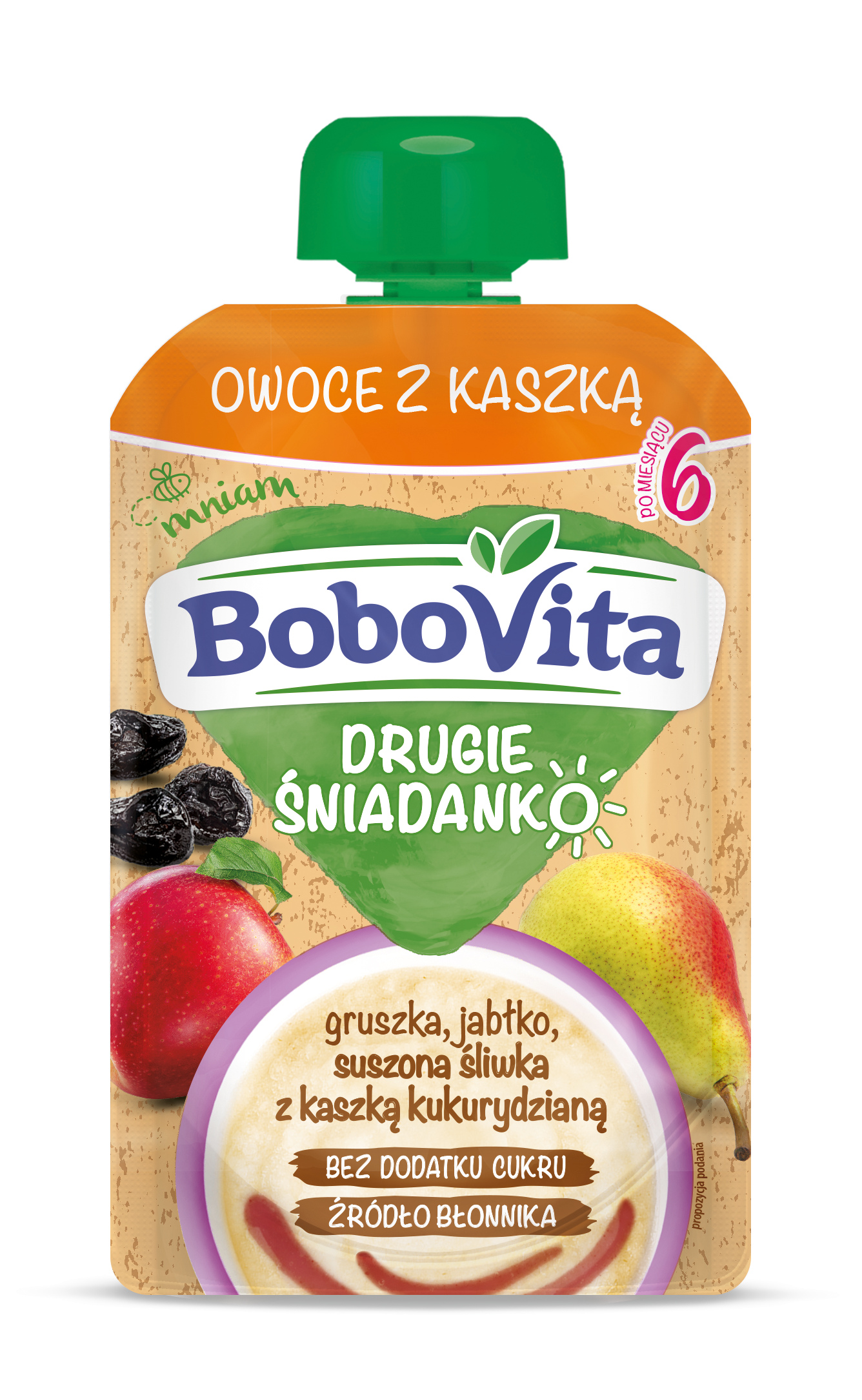 BoboVita Vaisiai su koše kriaušių obuolių džiovinta slyva po 6 mėnesių 100g