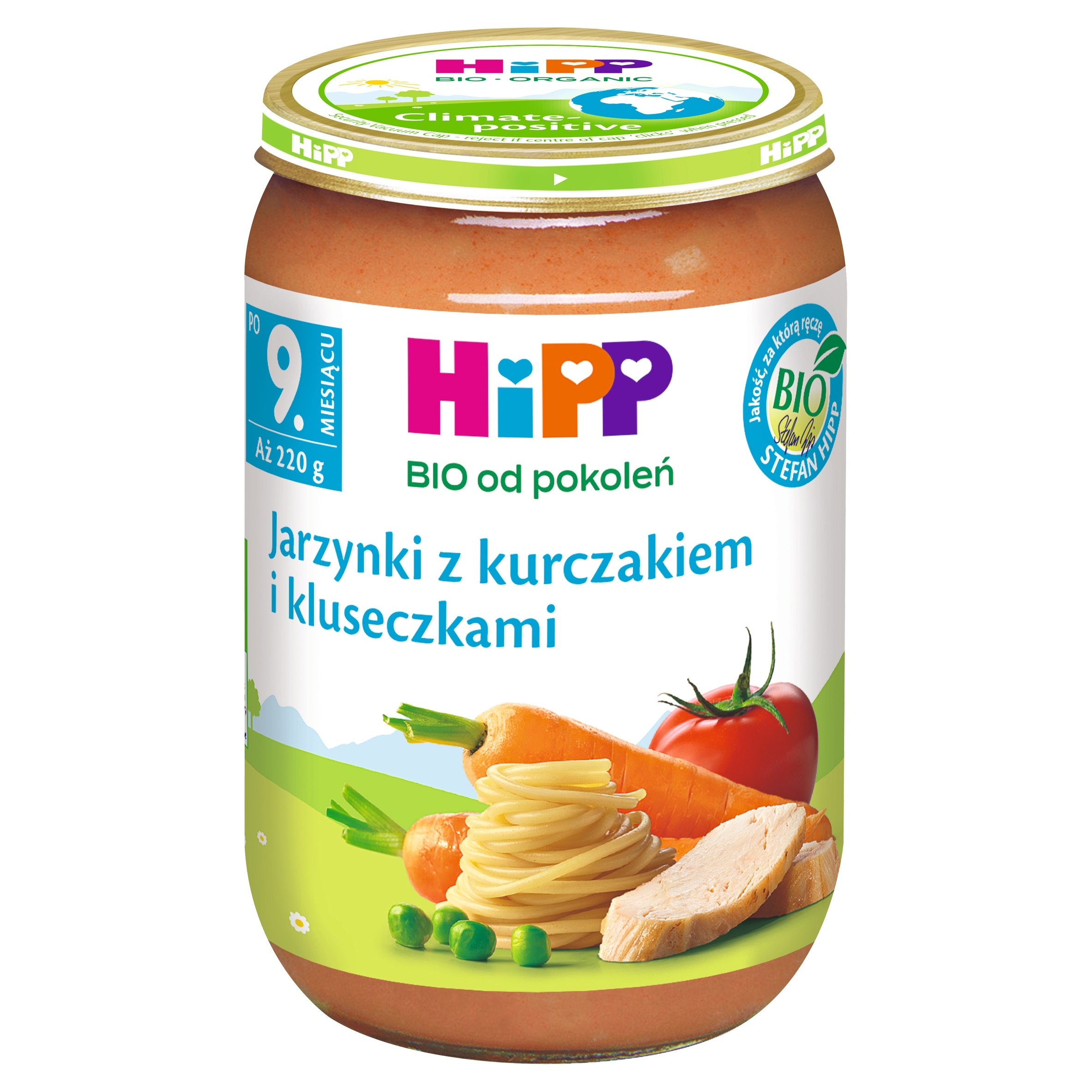 Hipp vakarienė DARŽOVĖS SU VIŠTA IR KDUKULINIAI nuo 9 mėn. 220 g