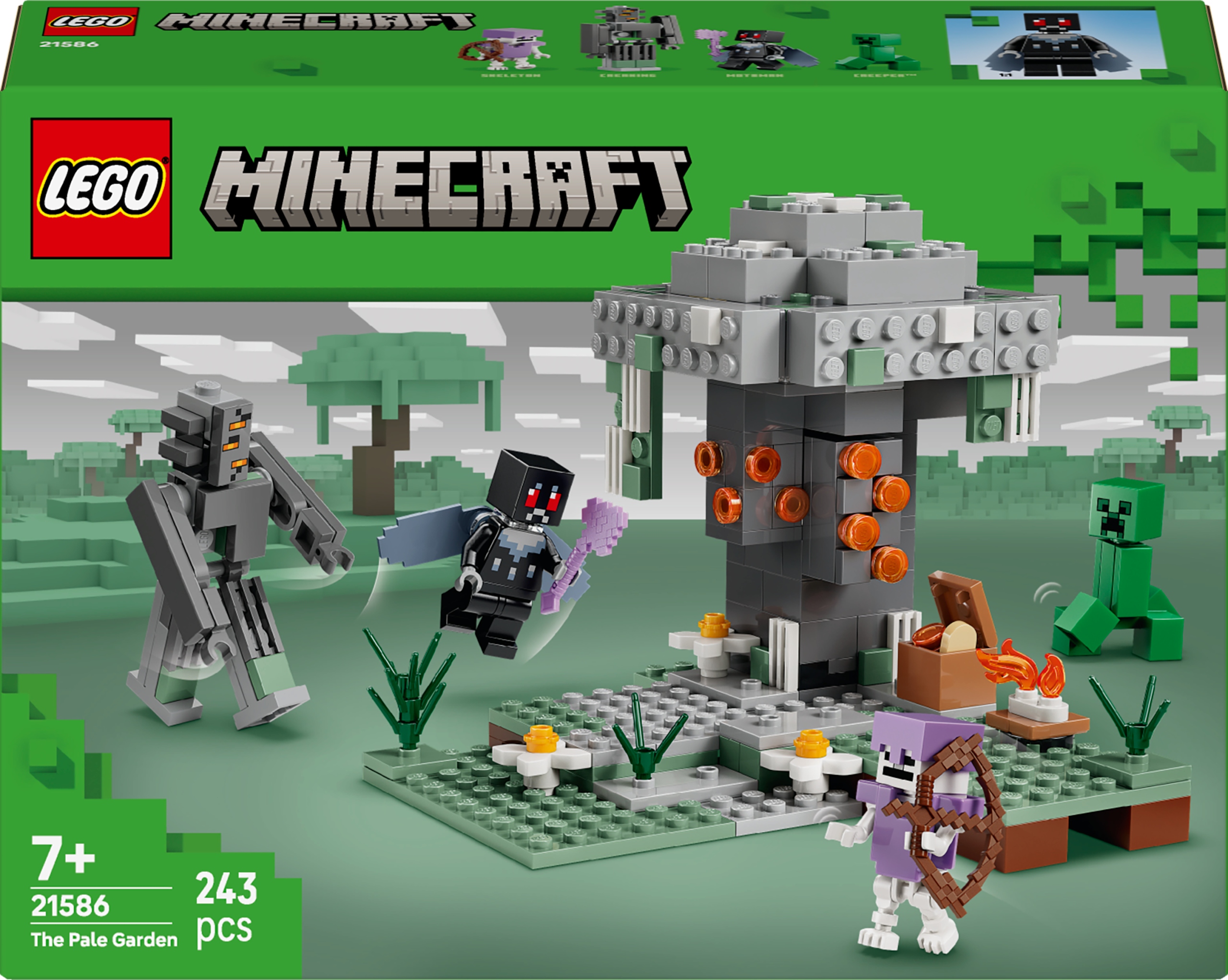 LEGO Minecraft kaladėlės Majkraft šviesios sodo figūrėlės dovana 7+ vaikams