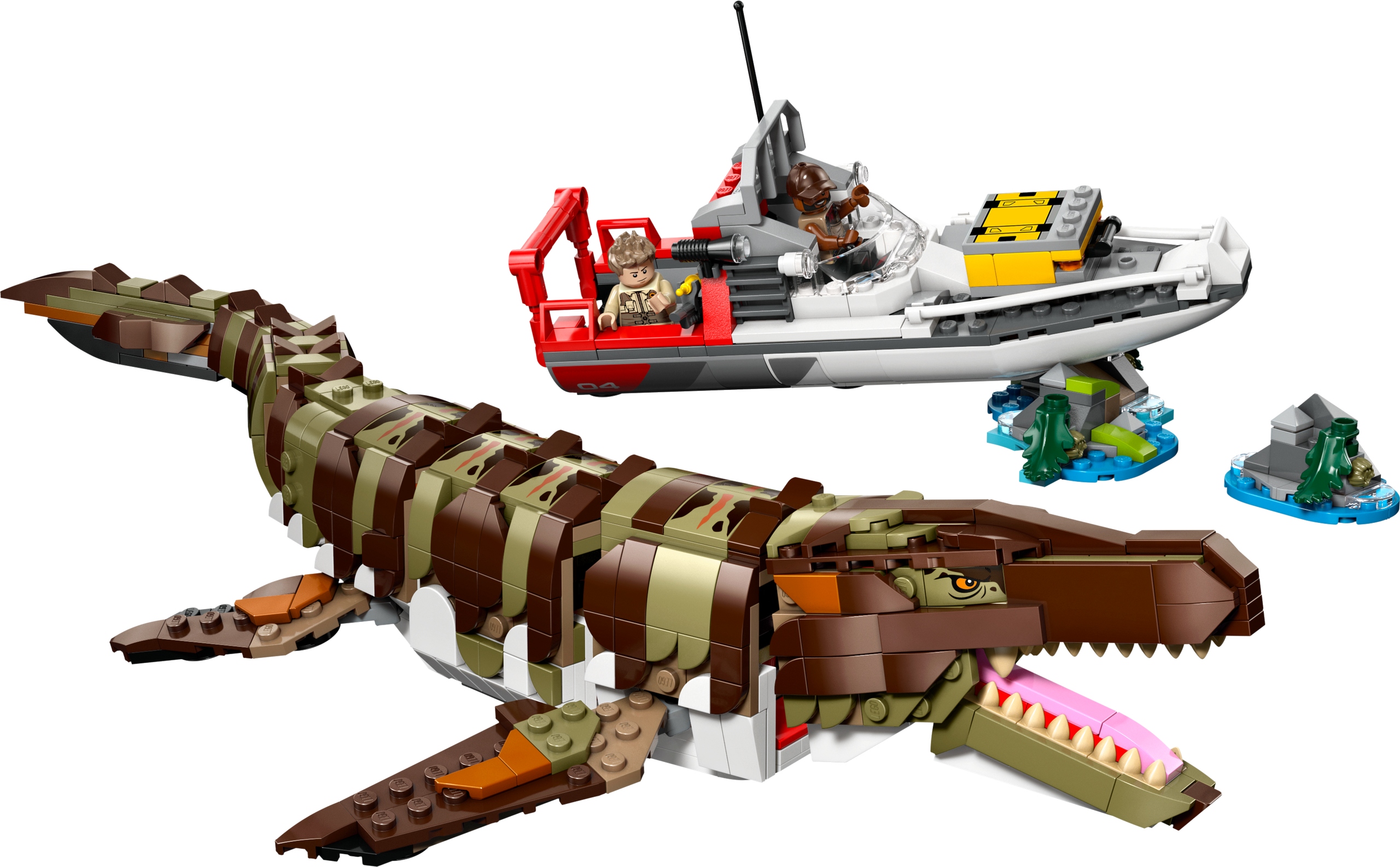 Lego Jurassic World laivo misija ir mozazauras 76974