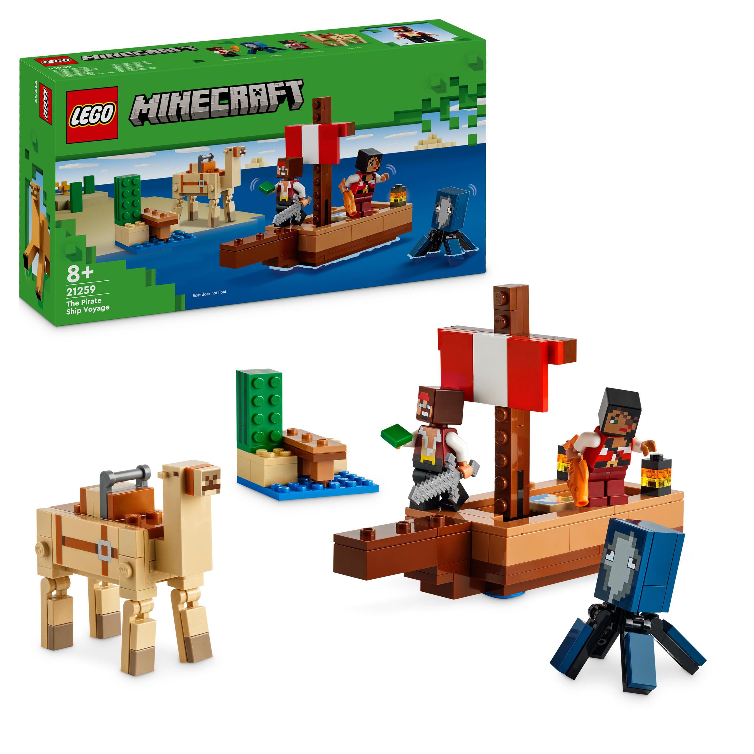 LEGO Minecraft piratinio laivo plaukimas 21259