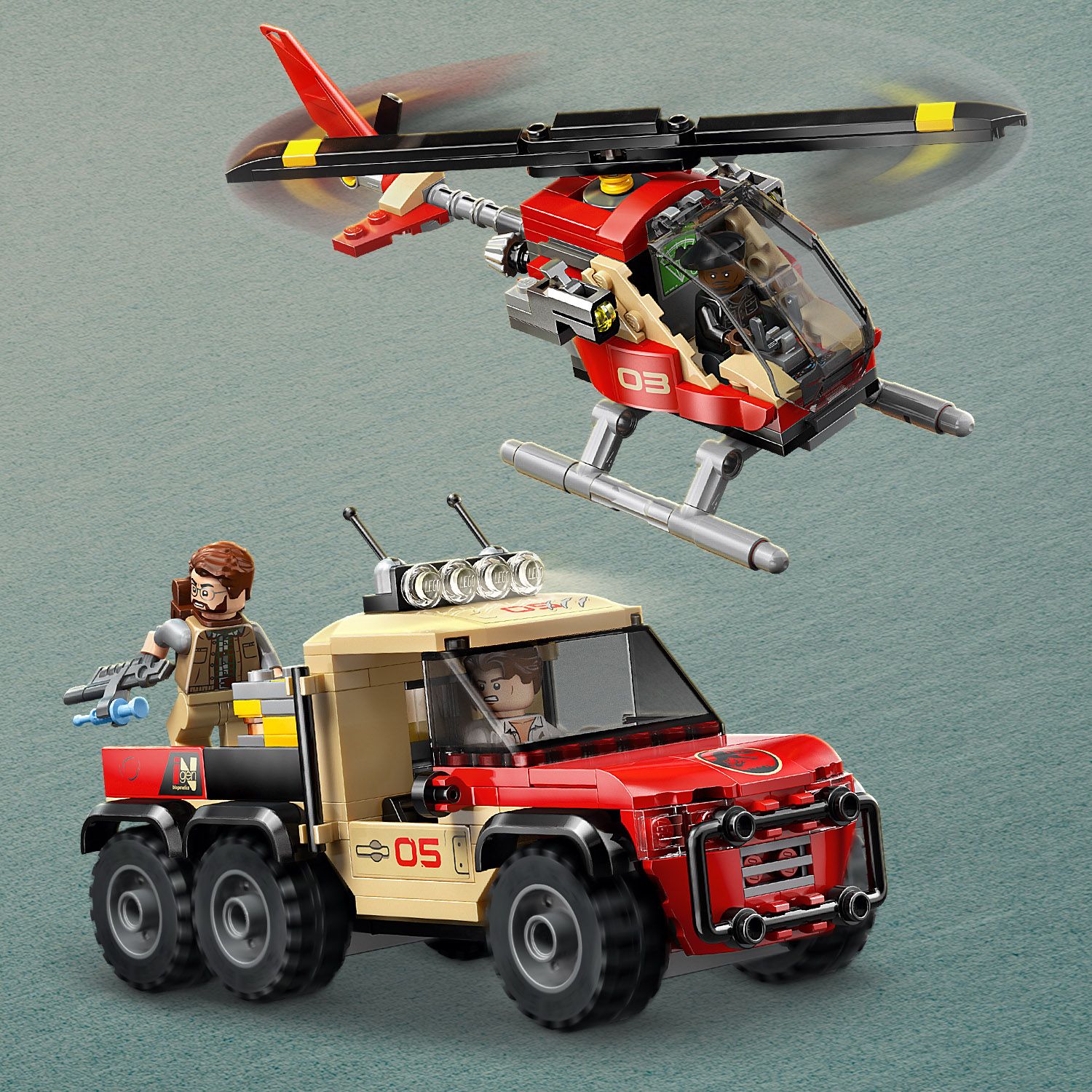 LEGO Jurassic World 76976 oro misija su kekalkoatliu