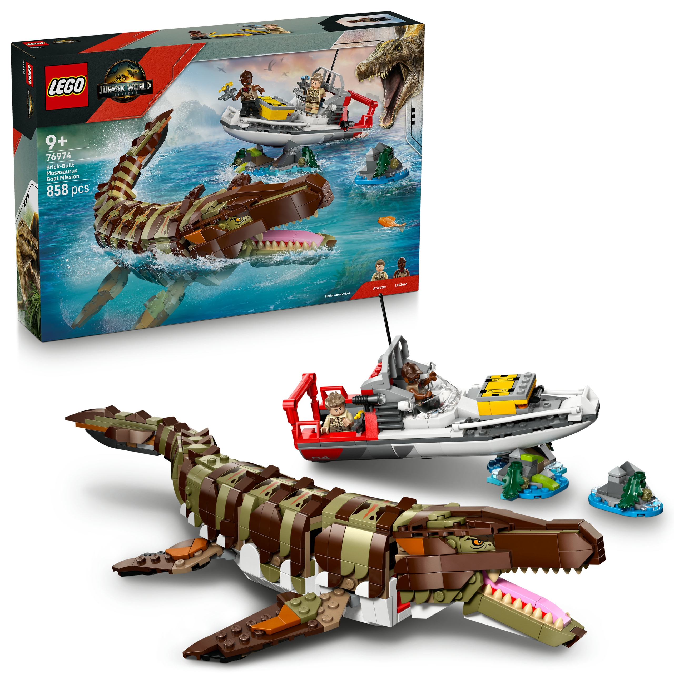 Lego Jurassic World laivo misija ir mozazauras 76974