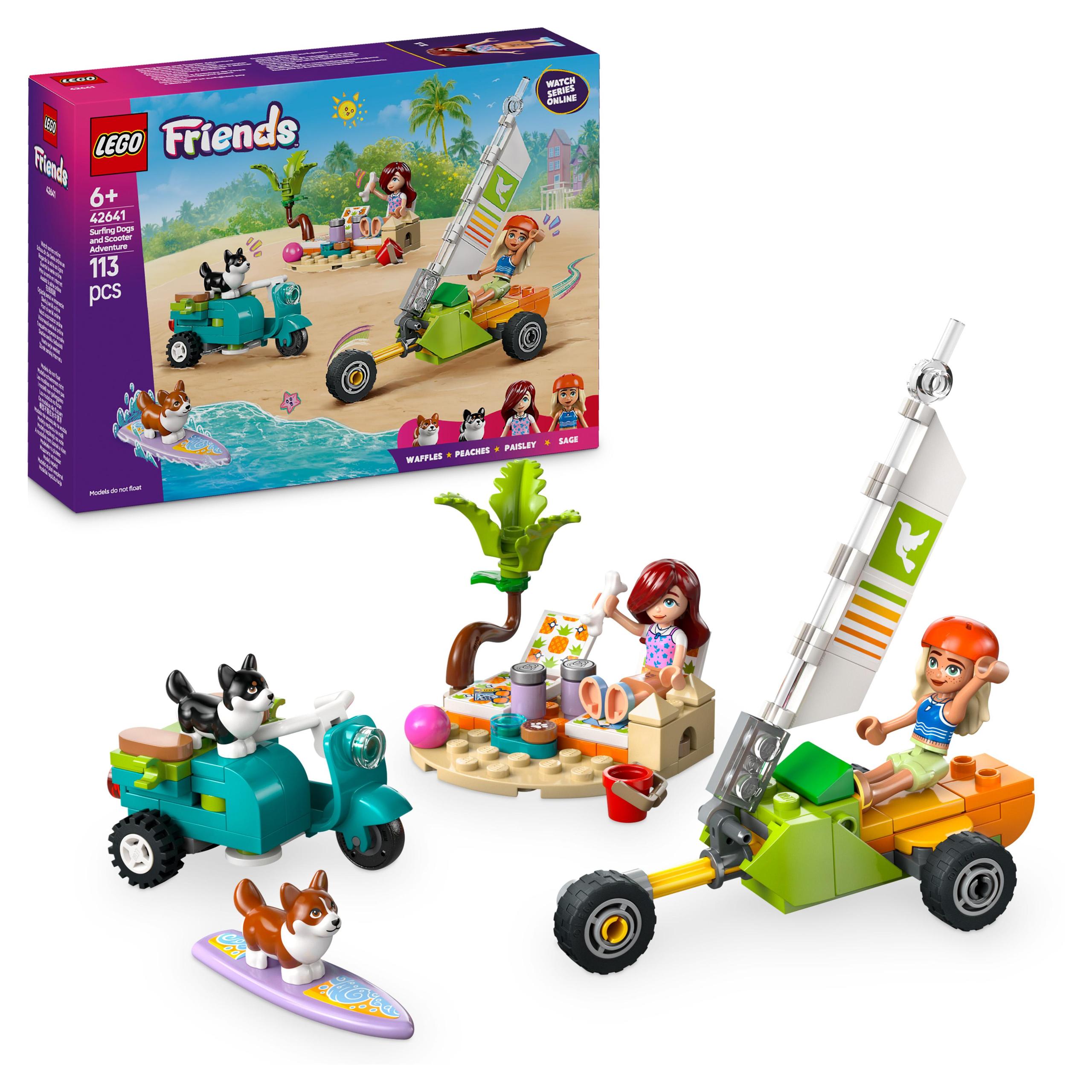 LEGO Friends 42641 nuotykis su banglentininkais ir skuteriu