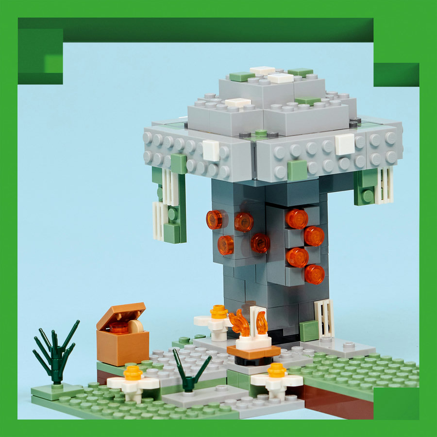 LEGO Minecraft kaladėlės Majkraft šviesios sodo figūrėlės dovana 7+ vaikams