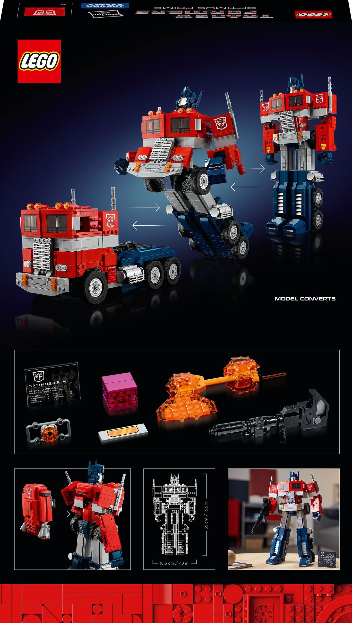 Lego Icons Optimus Prime konstruktorius 10302
