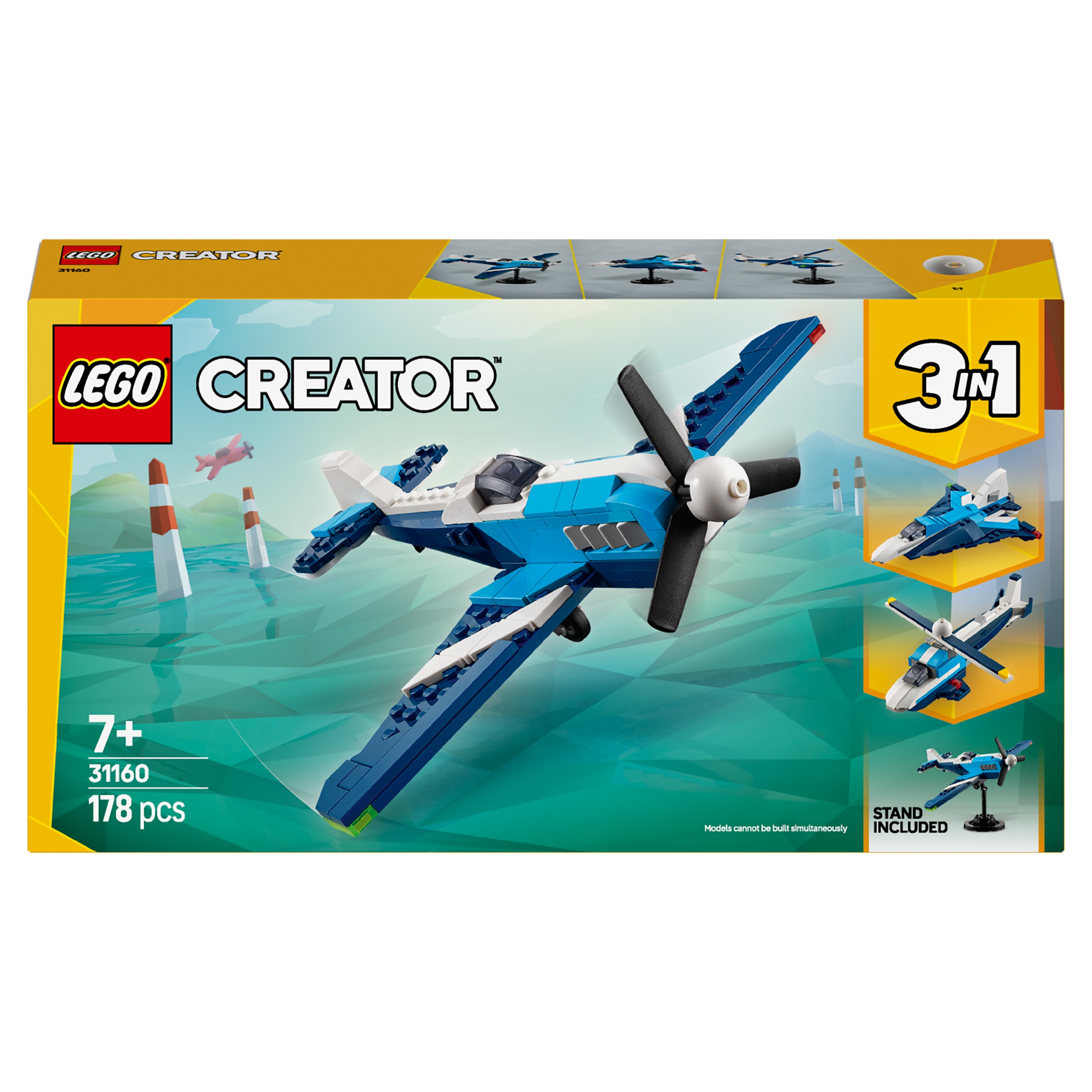 Lego Creator 3v1 oro laivas lenktyninis lėktuvas 31160