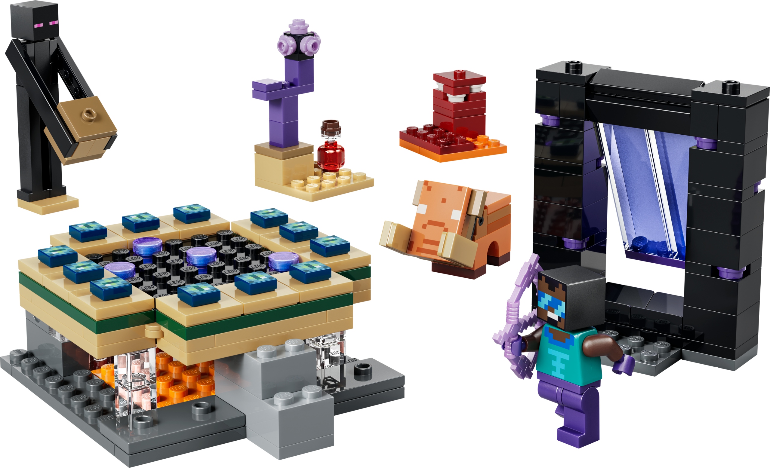 LEGO Minecraft kelionė per portalą į Netheringą