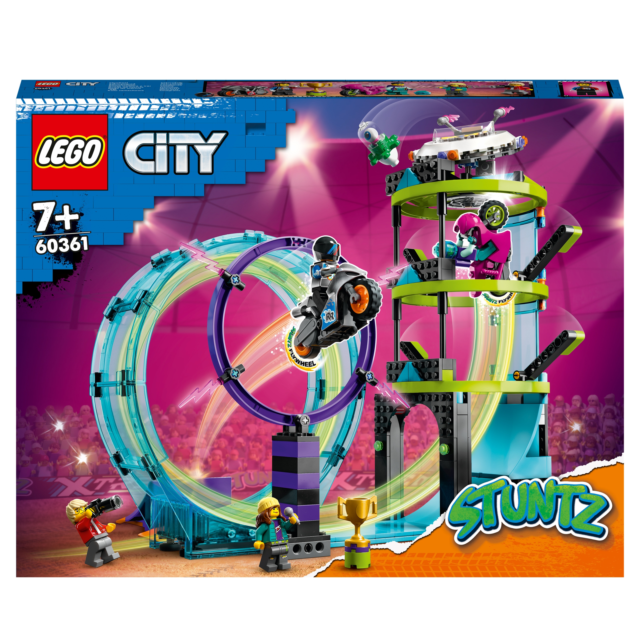 „LEGO Bricks Extreme Stunt Challenge“, 385 vienetai, PAKUOTĖS APRAŠYMAS