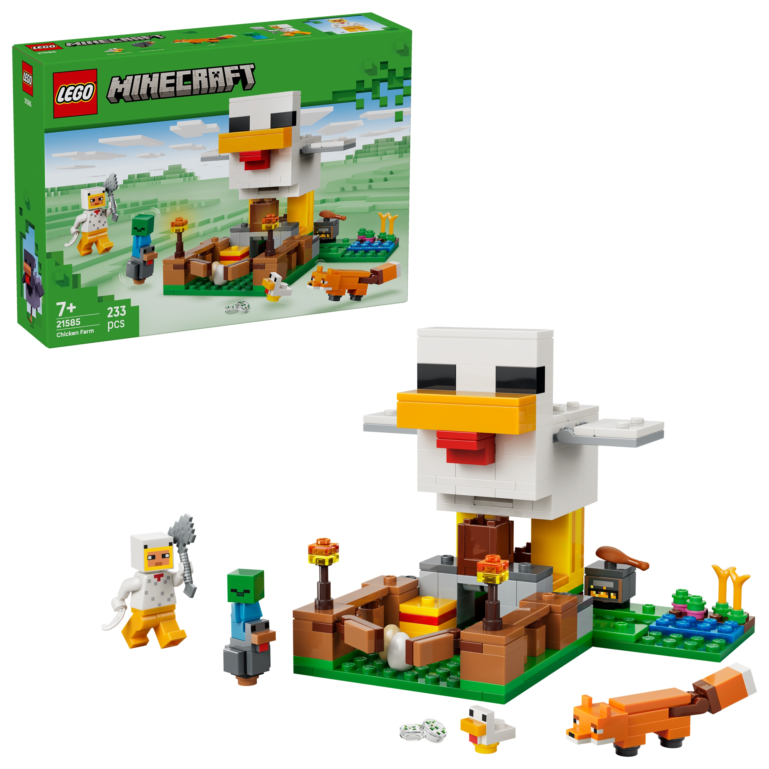 LEGO MINECRAFT 21585 VIŠČIŲ ŪKIS Kotedžas Chicken Coop ORIGINALŪS KALULAI