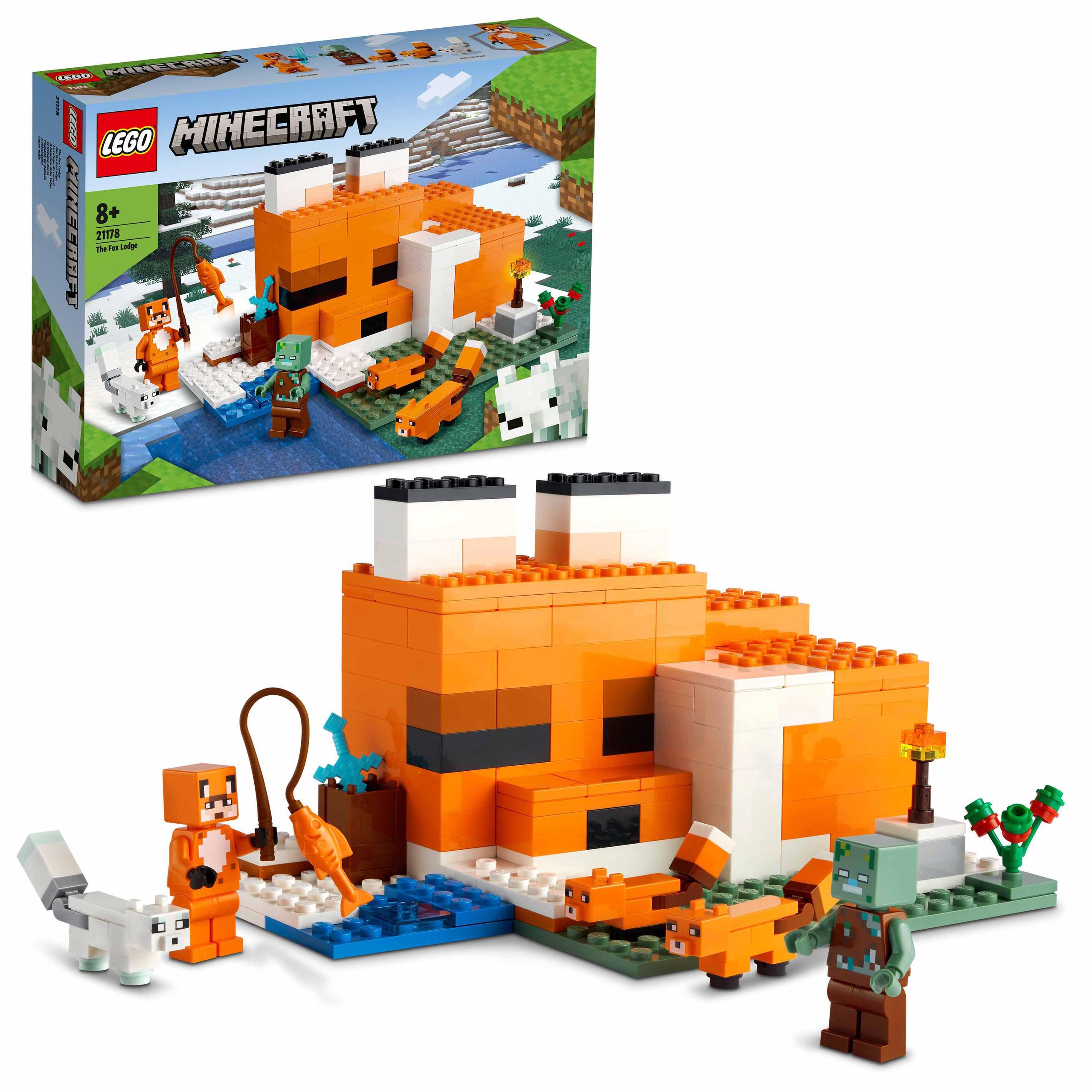 Lego Minecraft lapės buveinė 21178