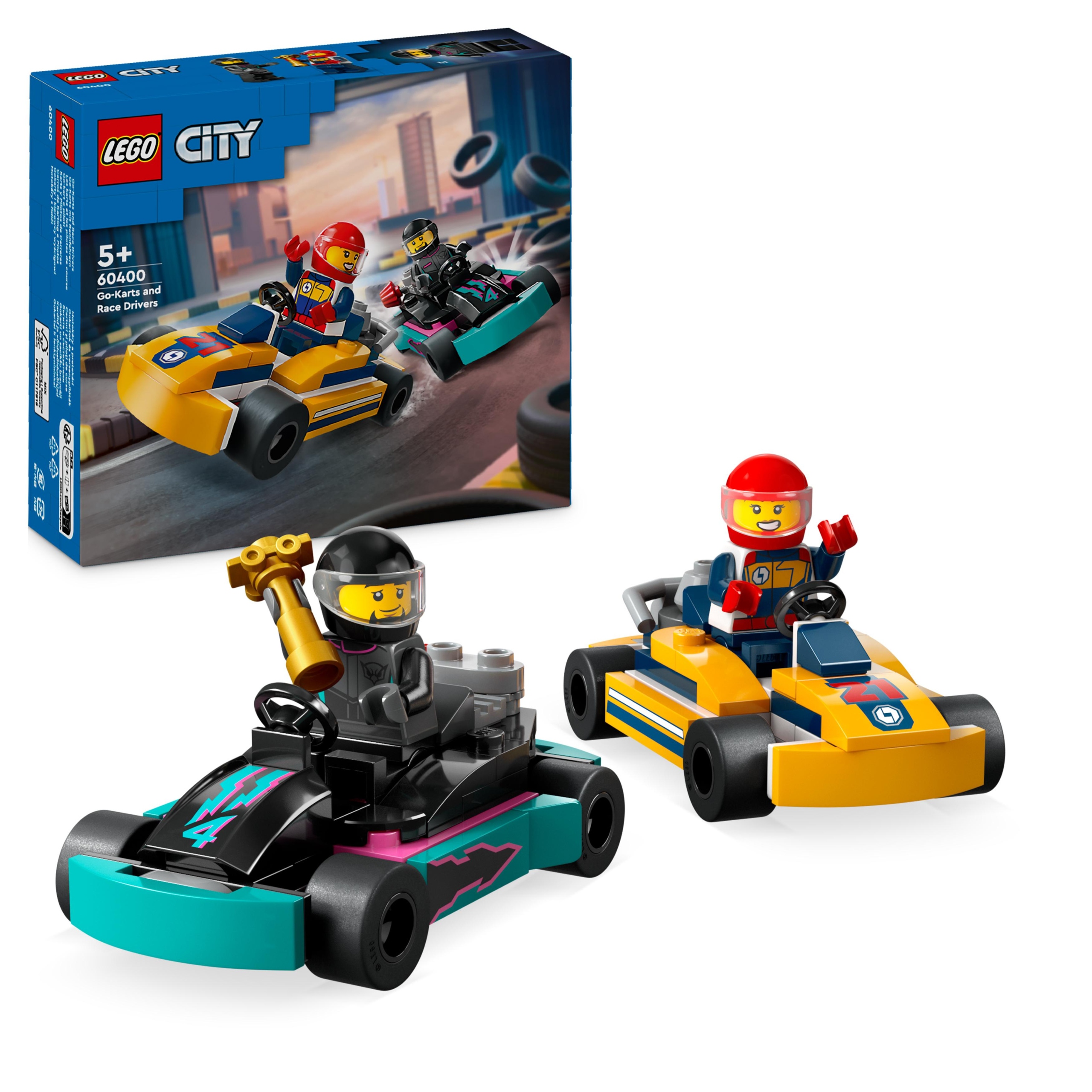 LEGO City 60400 kartingas ir lenktynininkai