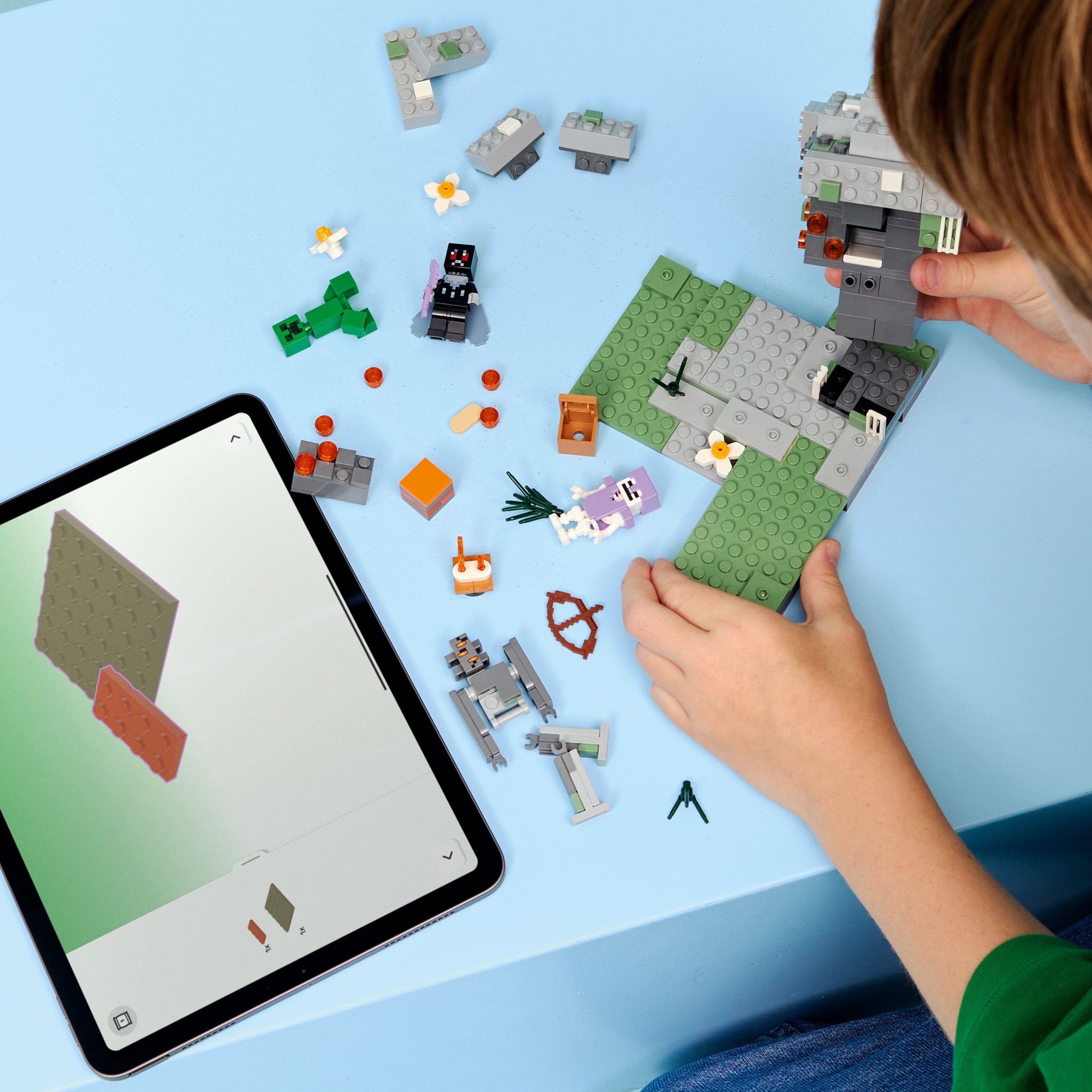 LEGO Minecraft kaladėlės Majkraft šviesios sodo figūrėlės dovana 7+ vaikams