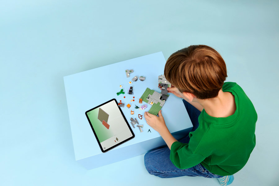 LEGO Minecraft kaladėlės Majkraft šviesios sodo figūrėlės dovana 7+ vaikams