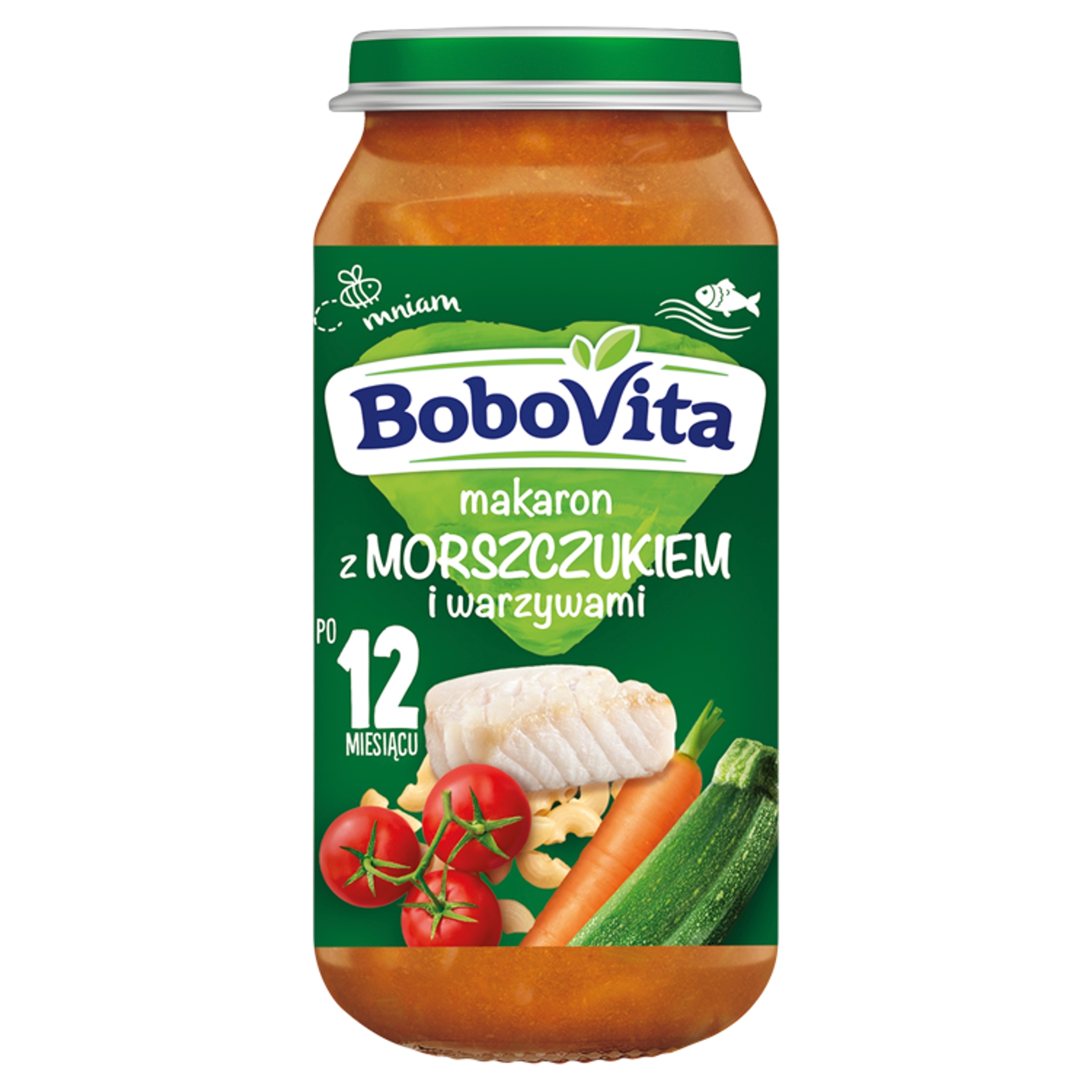 Bobovita Obiadek makaronai su lydekiais ir daržovėmis 12 m+ 250 g žuvies