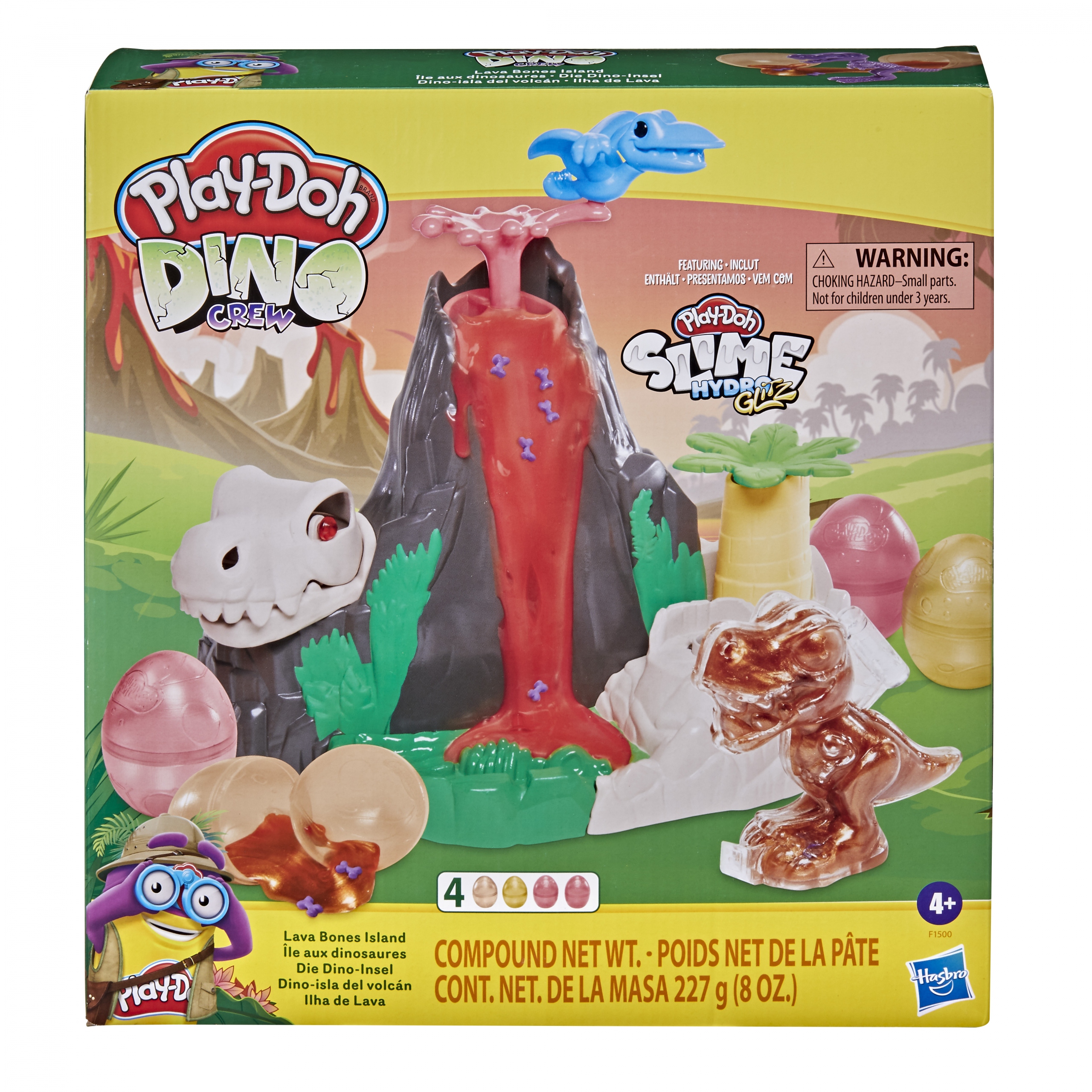 Play-Doh dinozaurų sala su vulkanu F1500