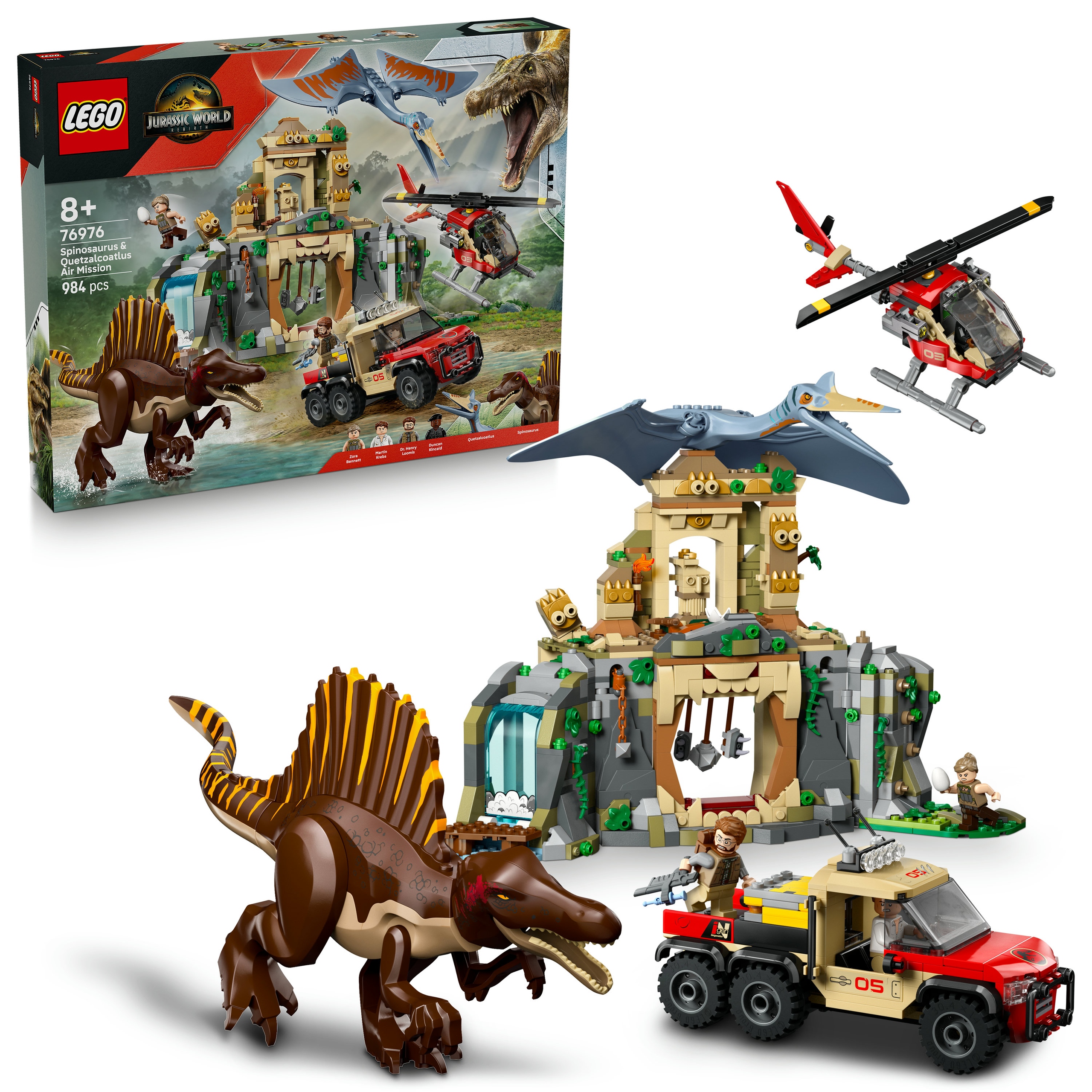 LEGO Jurassic World 76976 oro misija su kekalkoatliu