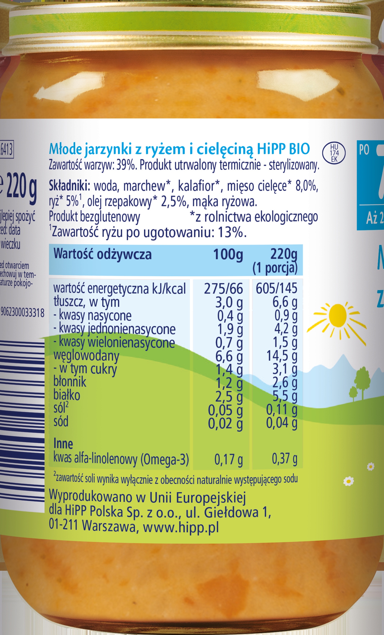 Hipp bio vakarienė su šviežiais daržovėmis