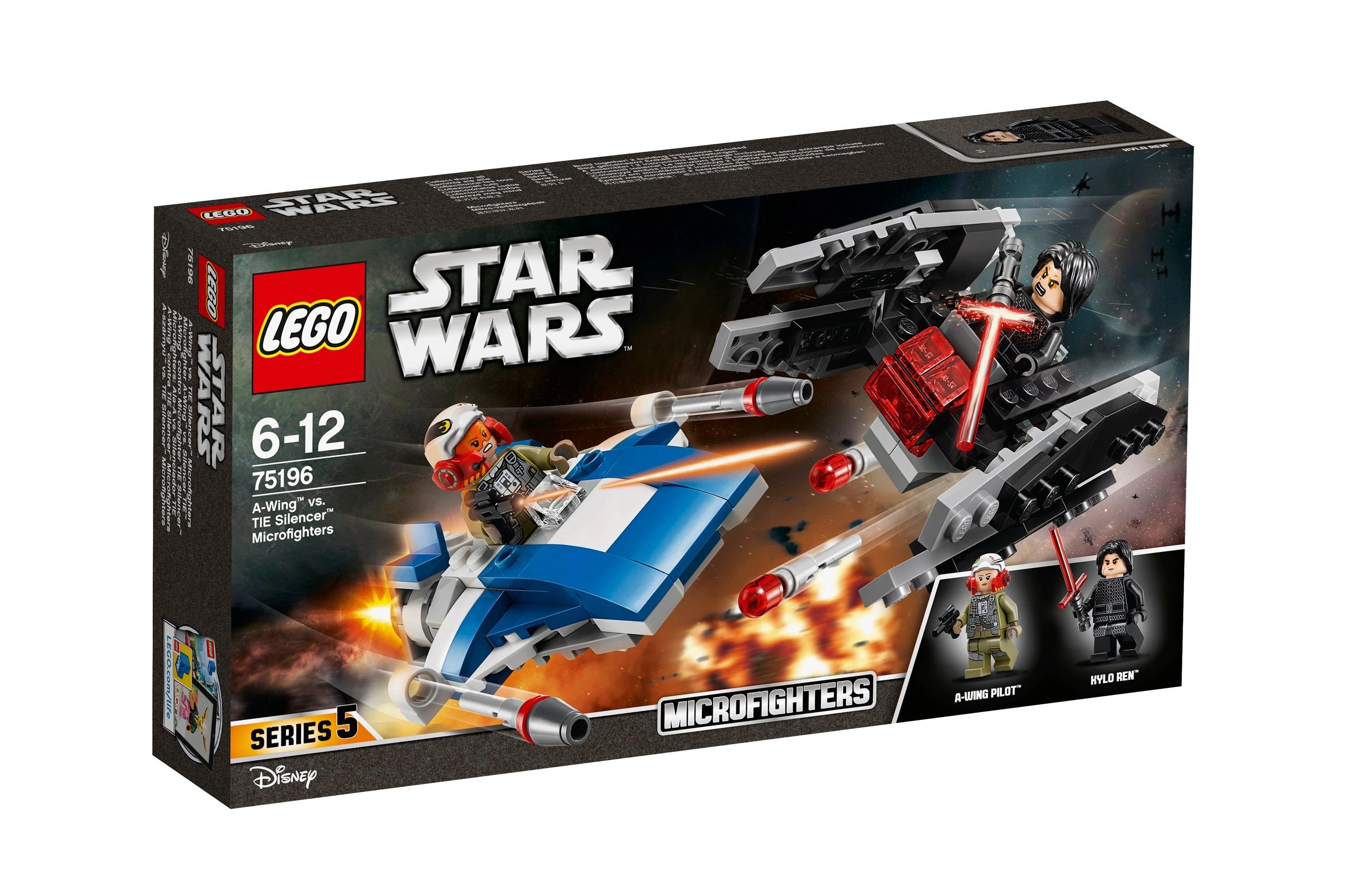 Lego Star Wars 75196 A-Wing ir TIE Silencer rinkinys