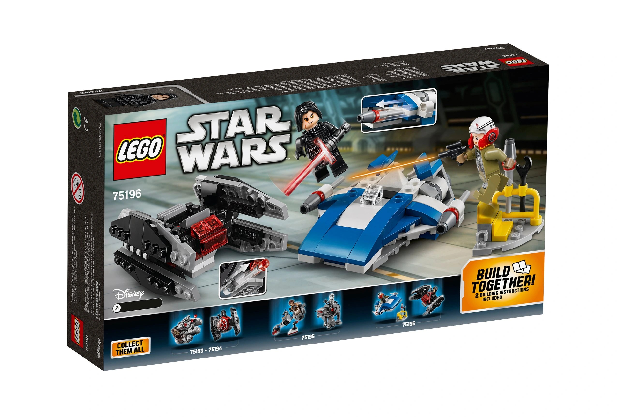 Lego Star Wars 75196 A-Wing ir TIE Silencer rinkinys