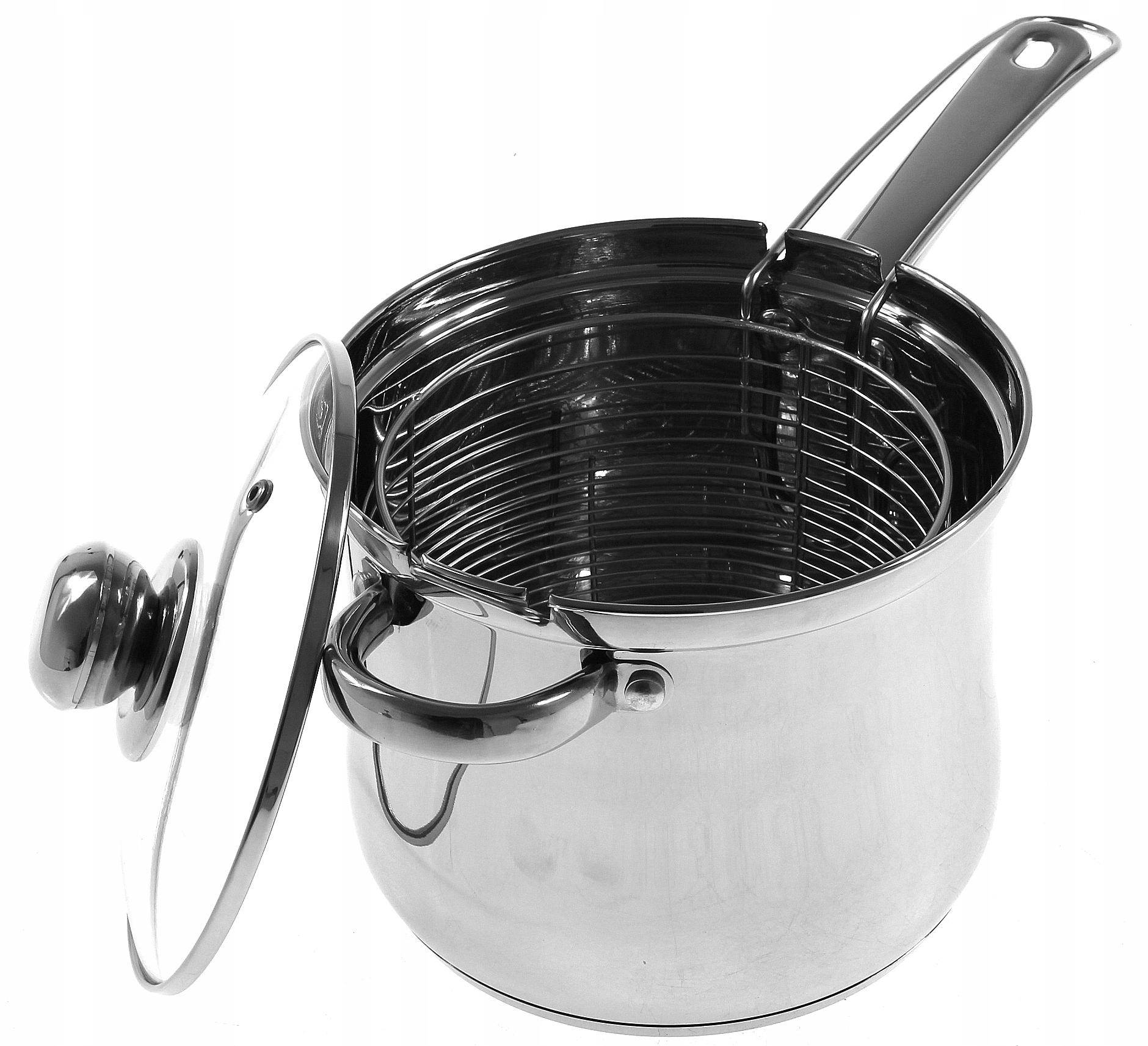 Puodas Puodas + Krepšelis gruzdintoms bulvytėms, žuviai, mėsai kepti, 3,6l